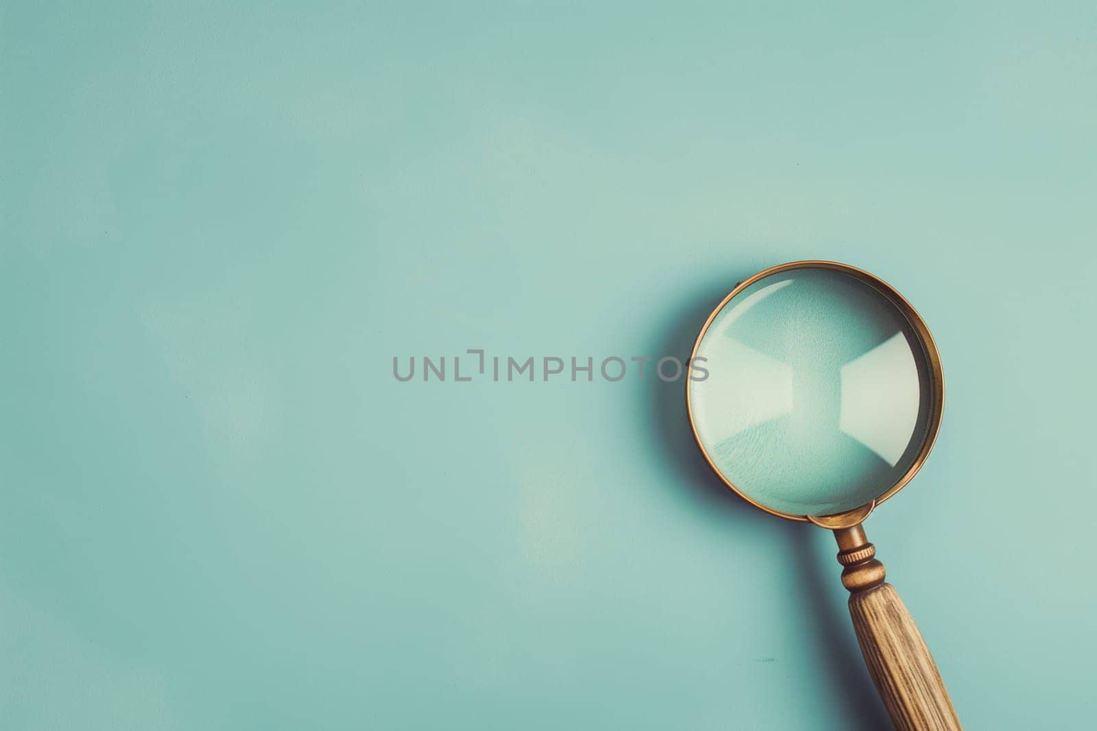 Magnifying glass search showing zoom and explore to inspect tool with lens focus and clarity