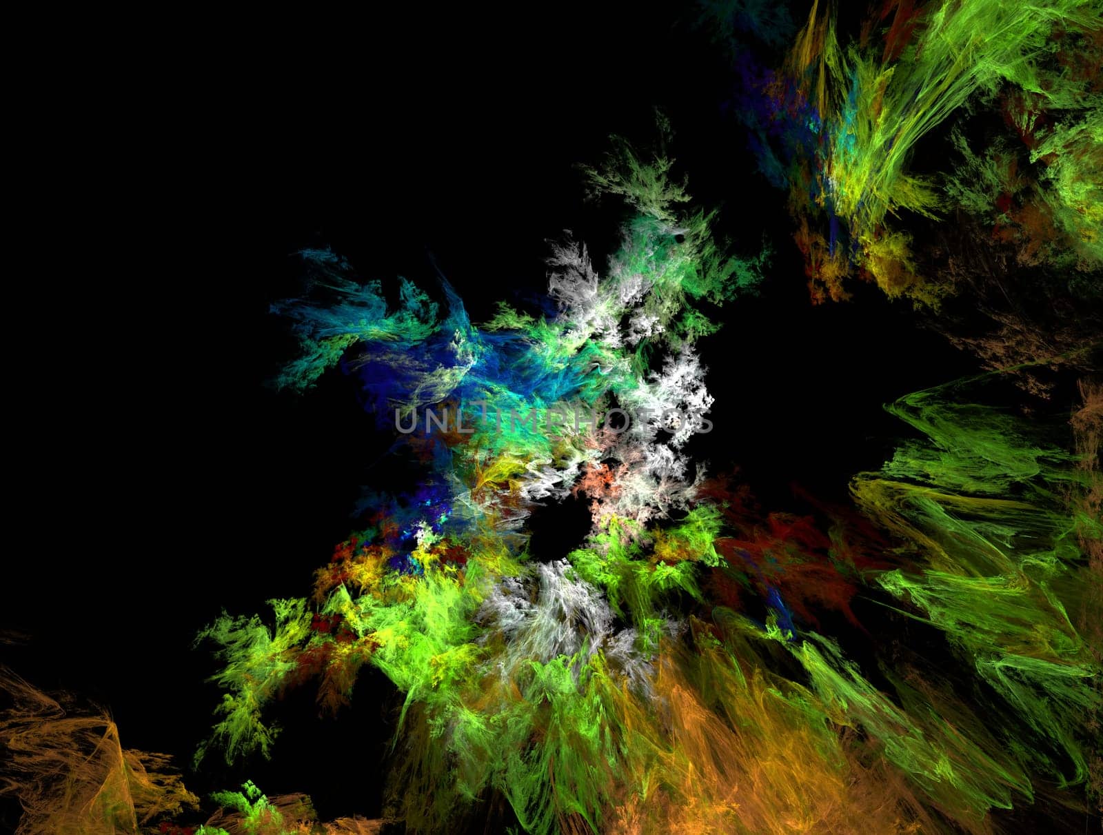Imaginatory lush fractal texture image abstract background