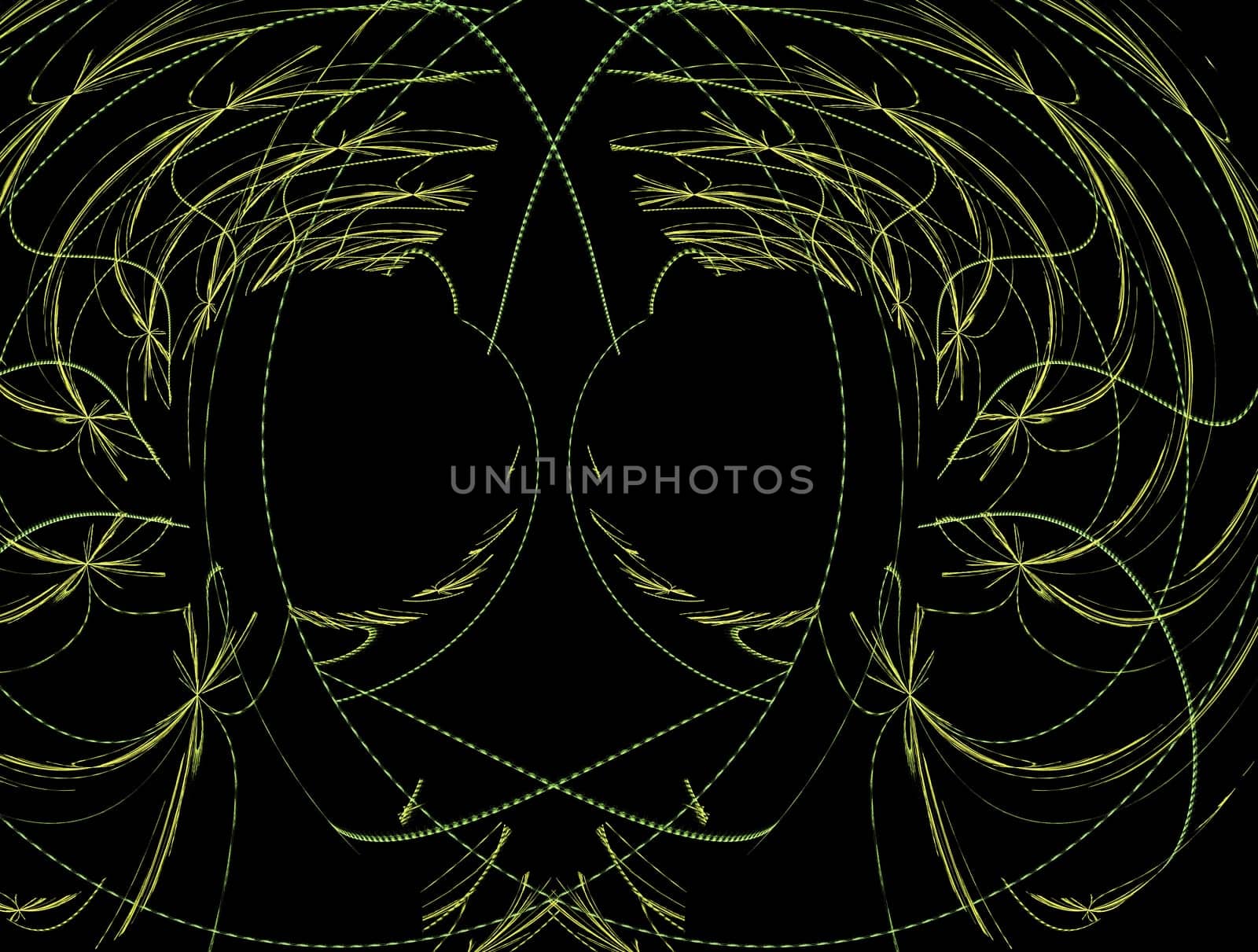 Imaginatory lush fractal texture image abstract background