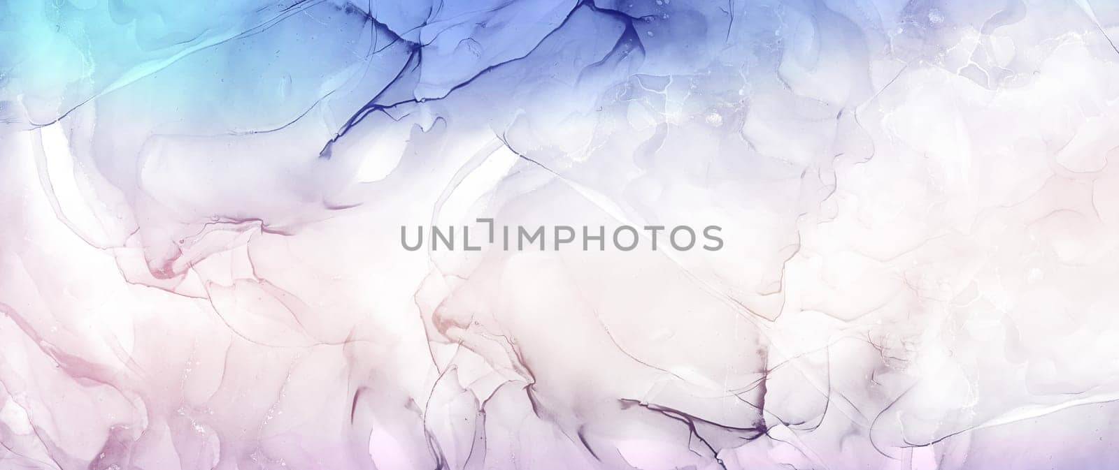 Abstract Art with Swirls of Blue, Pink, and White