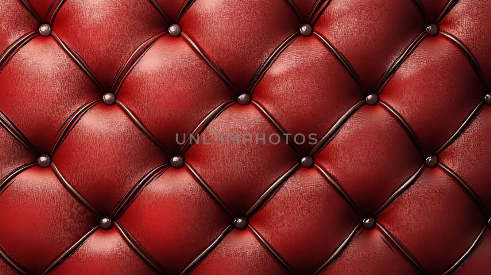 Red leather tufted upholstery texture, luxury interior design concept.