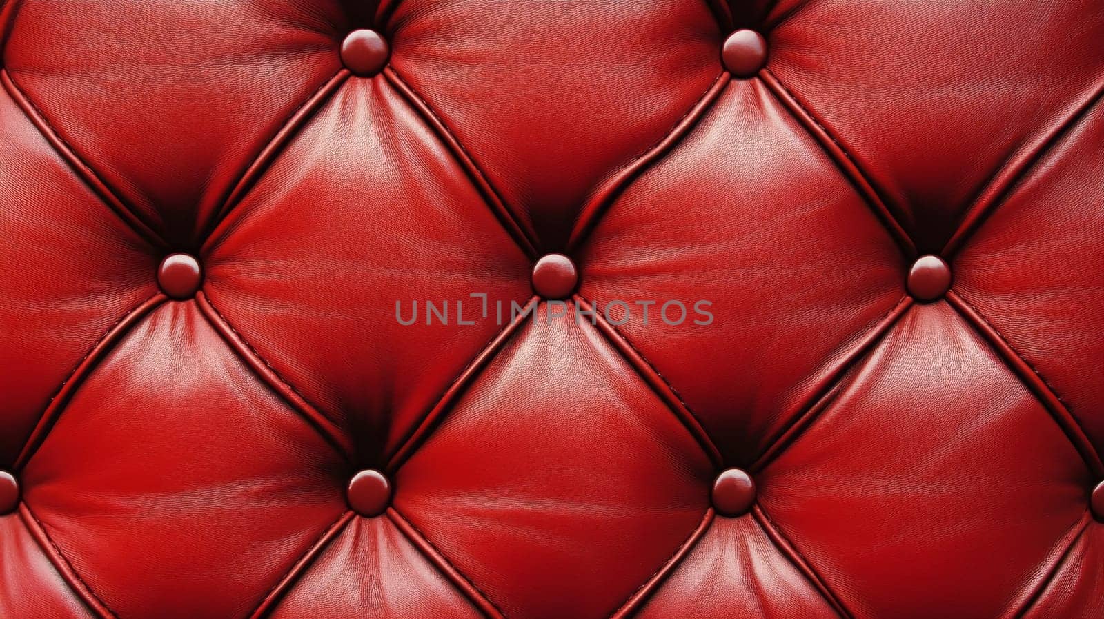 Red quilted leather texture background, luxurious elegance and design concept.