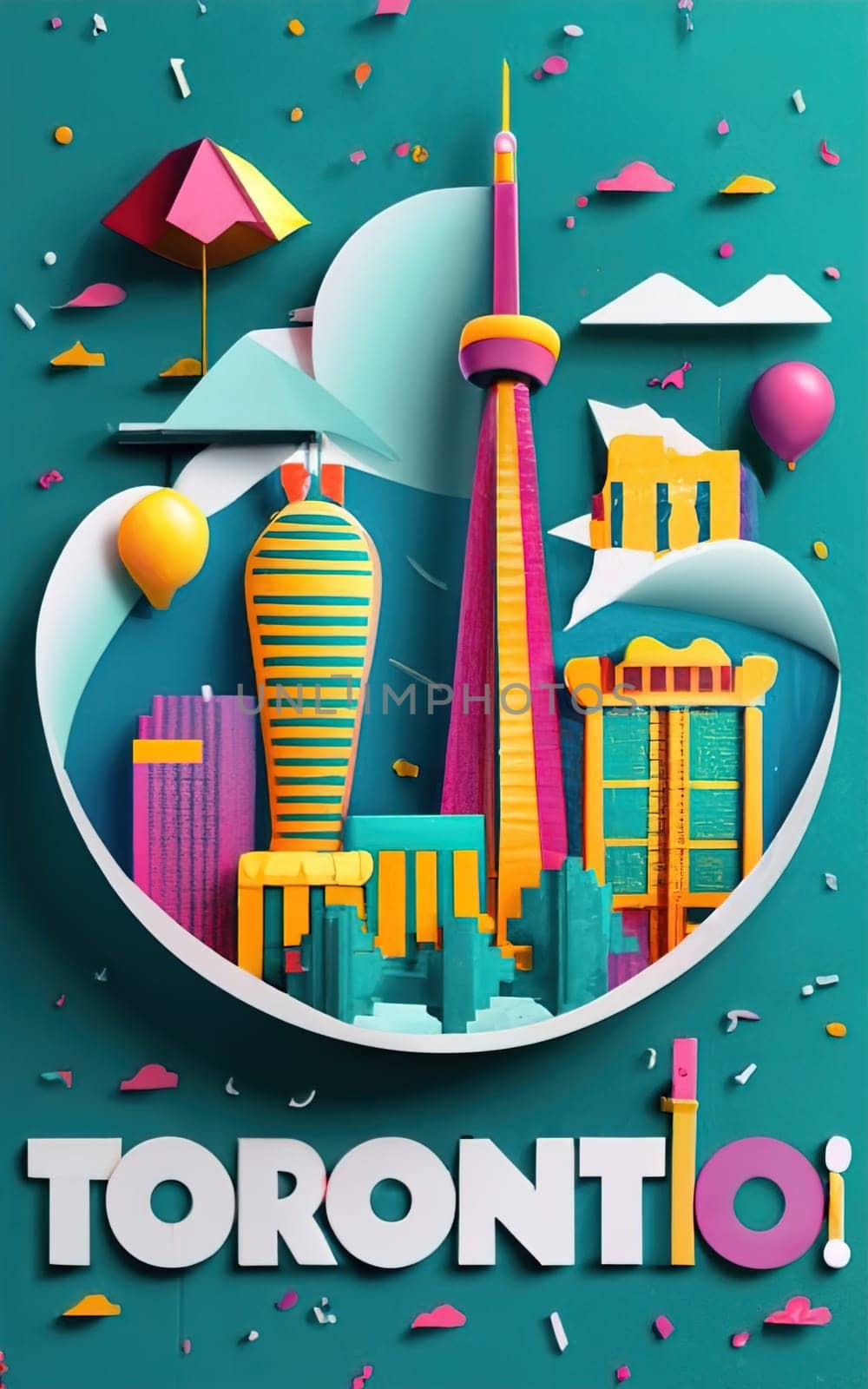 Toronto Paper Artwork - Creative Papercraft Representation of the City by igor010
