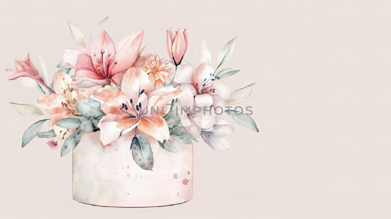 This stunning floral arrangement features a mix of pastel-colored flowers in a round vase, ideal for brightening up any springtime space or event.