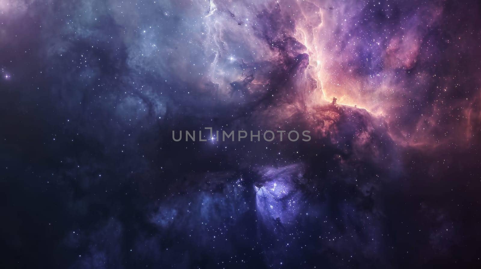 Featuring a serene and expansive view of the cosmos, this image showcases a colorful nebula with stars and dust clouds. the vibrant colors and mesmerizing patterns provide a captivating background perfect for use in spacethemed designs, prints, and posters.