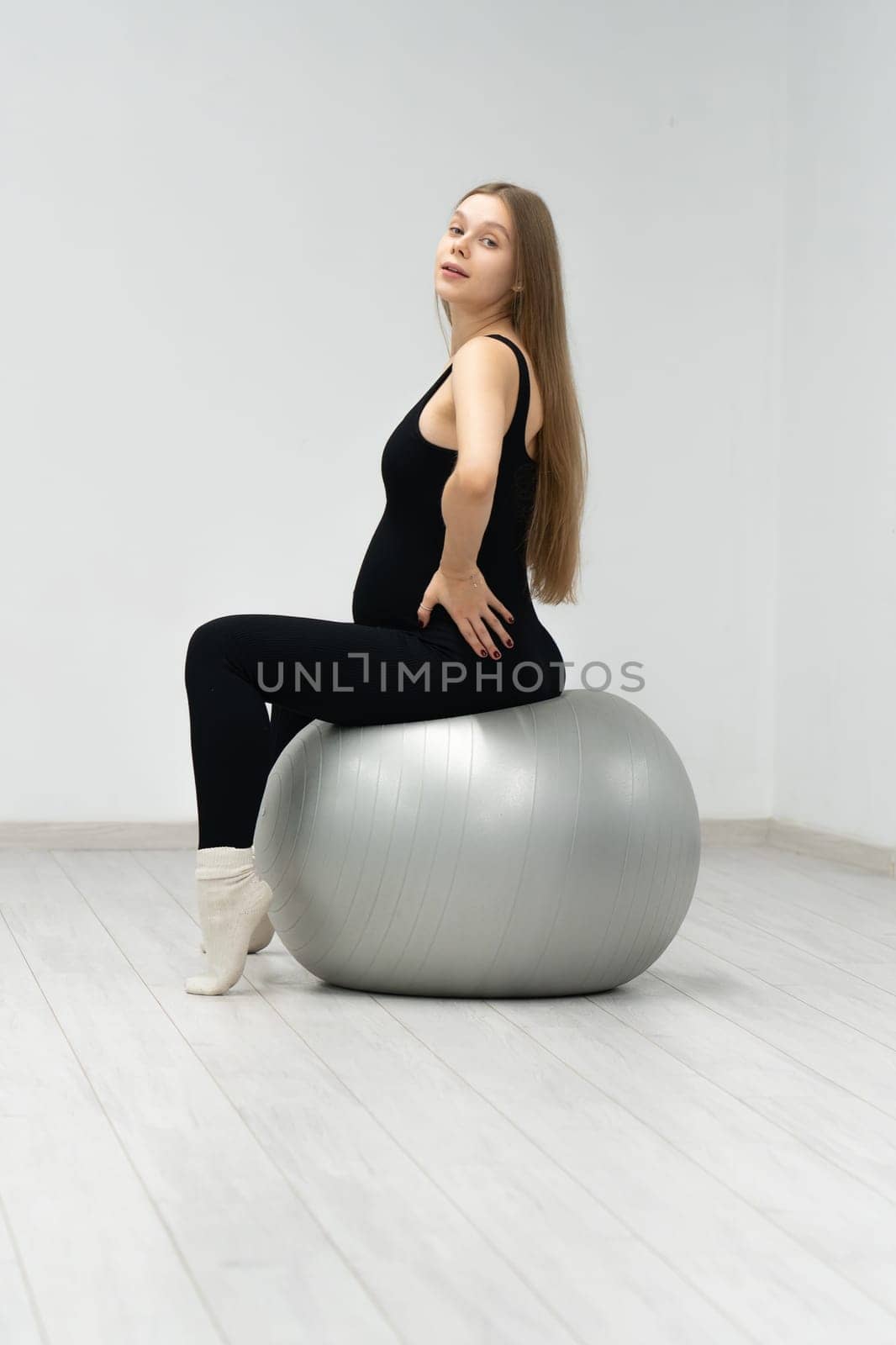 workout woman pregnancy ball fit healthy female care fitness maternity pregnant exercise