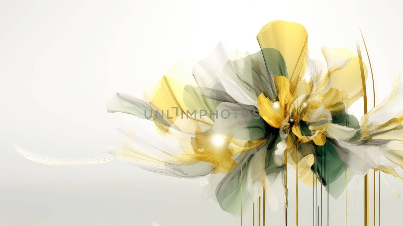 Watercolor abstract design for background of wedding or buzzy social media banner generative AI