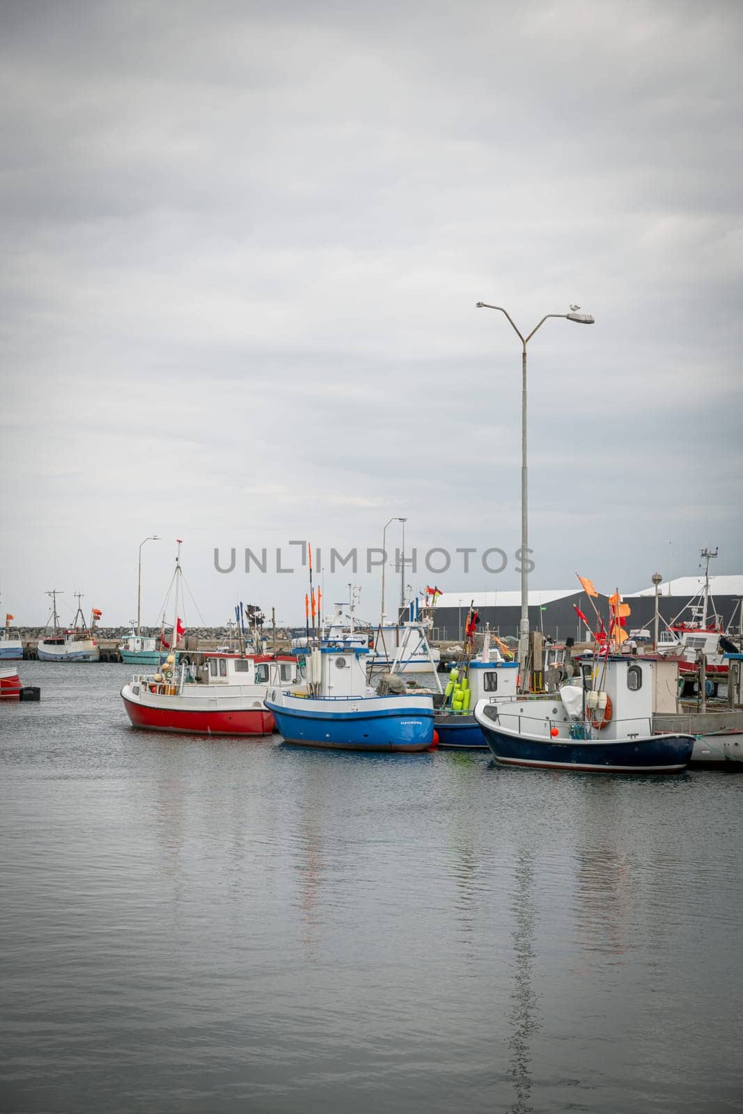 hansholm,denmark,18-08-2024,Fishing boats for highseas fishing are docked in the harbor in Hanstholm, Denmark