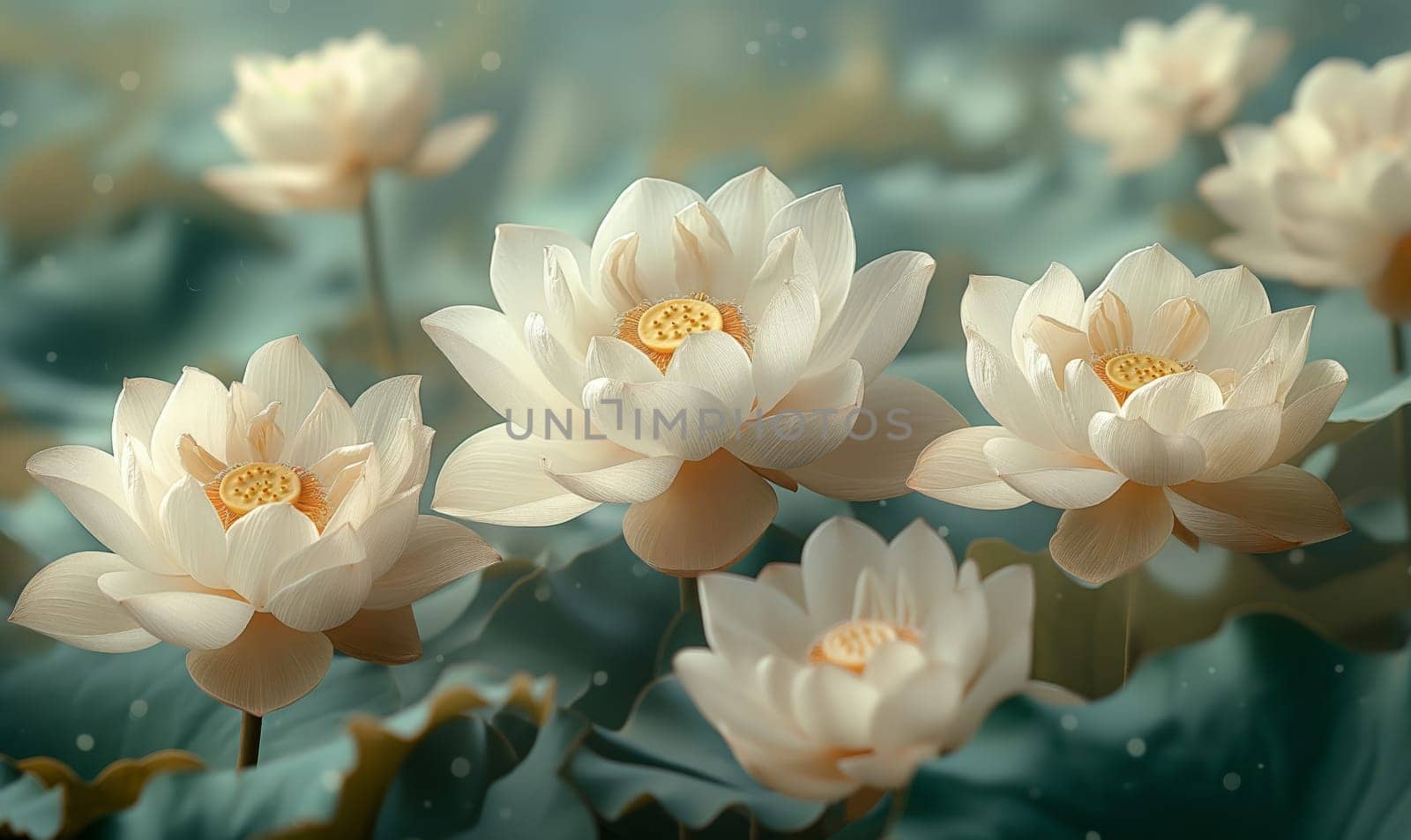 Lotus flower on an abstract background. Selective focus.