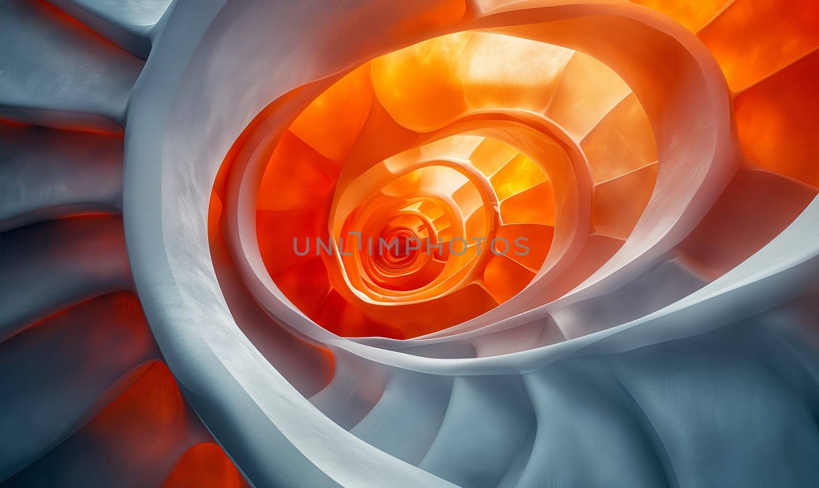 Abstract background in color with spiral. Selective focus.