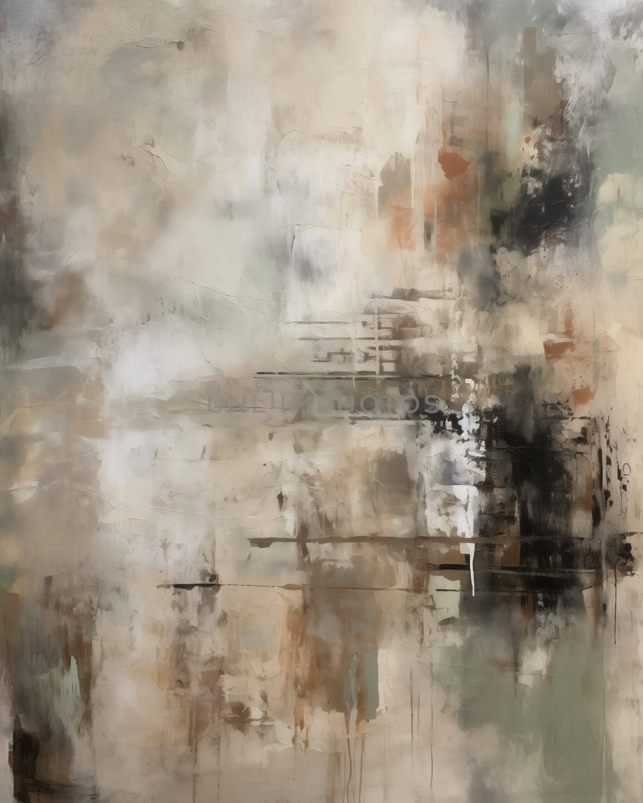 Textured background in cream and brown tones, abstract painting. Selective focus.