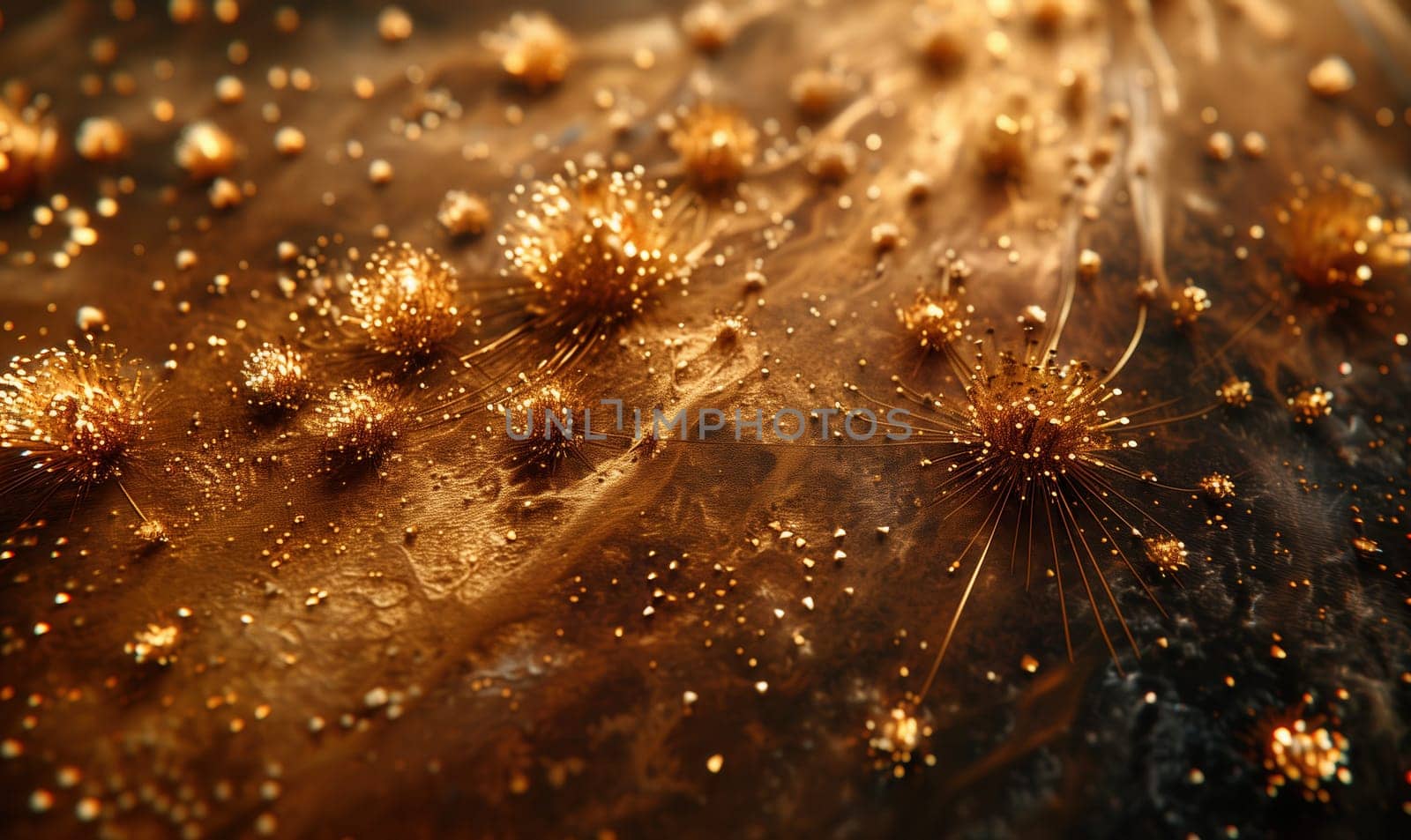 Creative dark bronze background with texture. Selective focus.