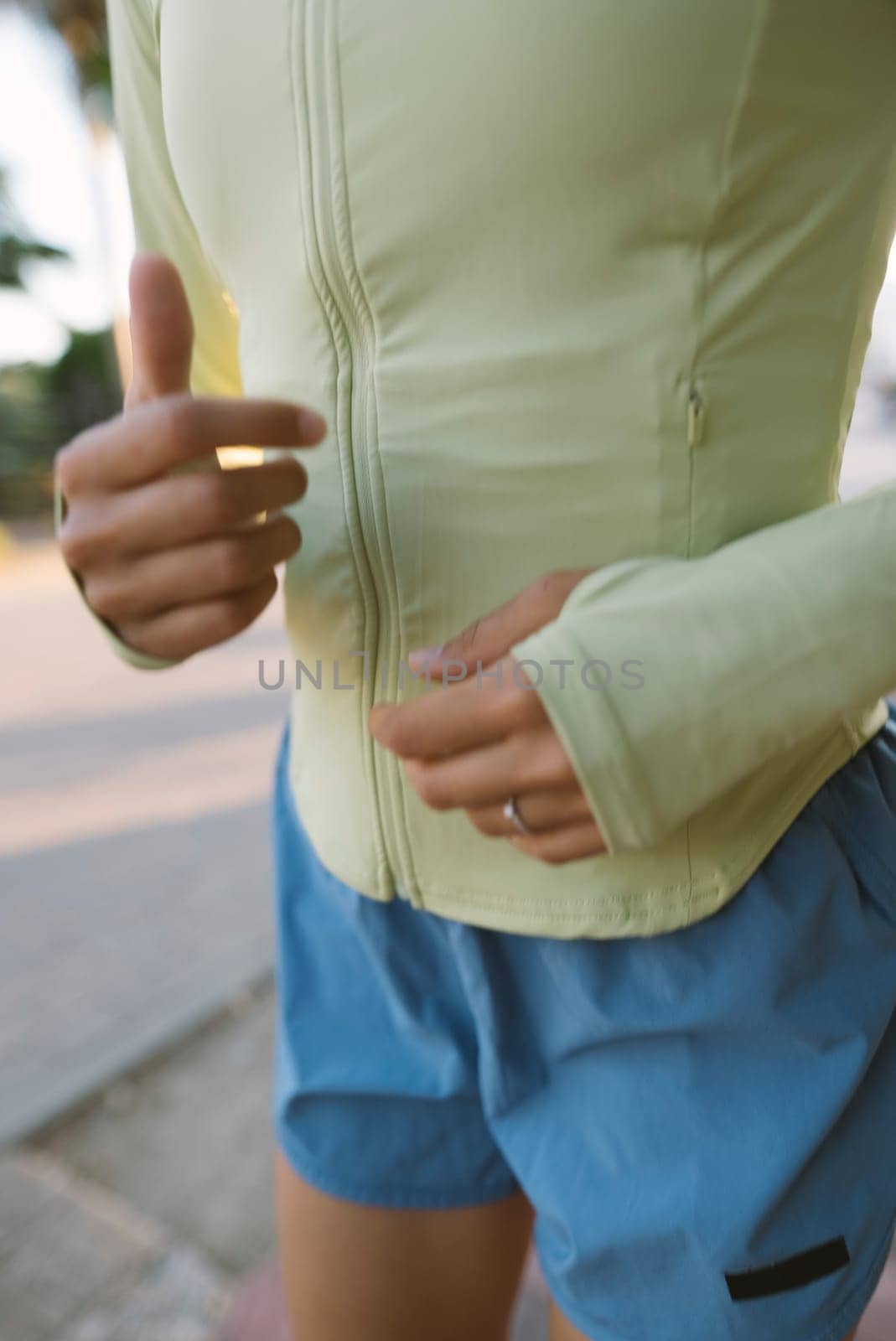 A dynamic shot displaying an individual dressed in athletic wear, perfect for showcasing fitness and lifestyle themes