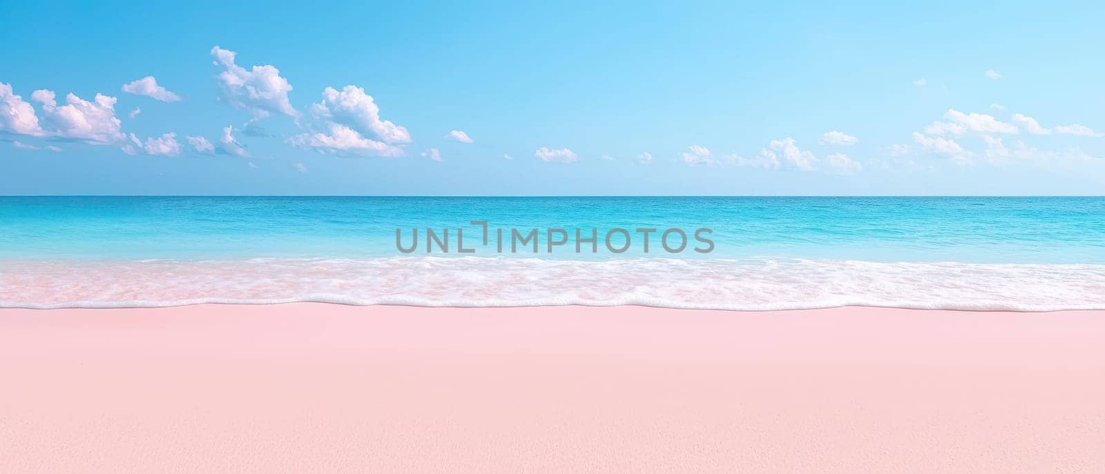 serene beach with smooth, undisturbed sand and gentle waves.