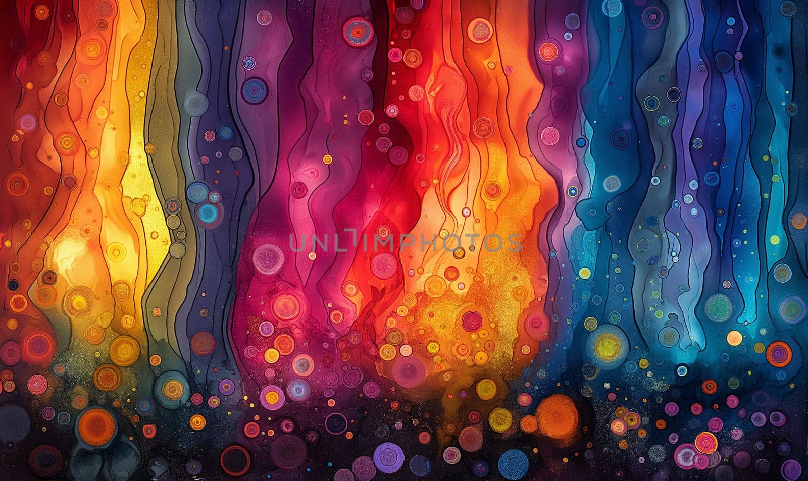 Abstract colorful background with wavy texture. Selective focus.
