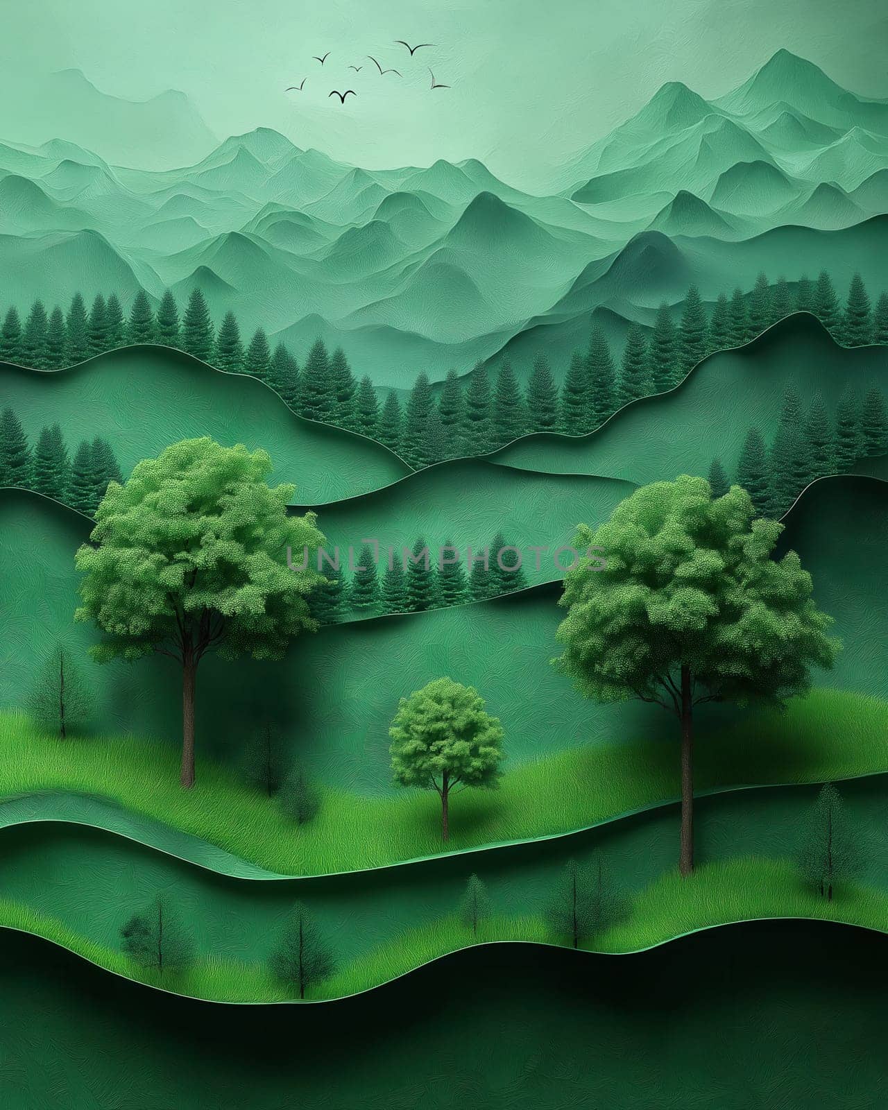Creative natural landscape, ecology concept. Selective focus.
