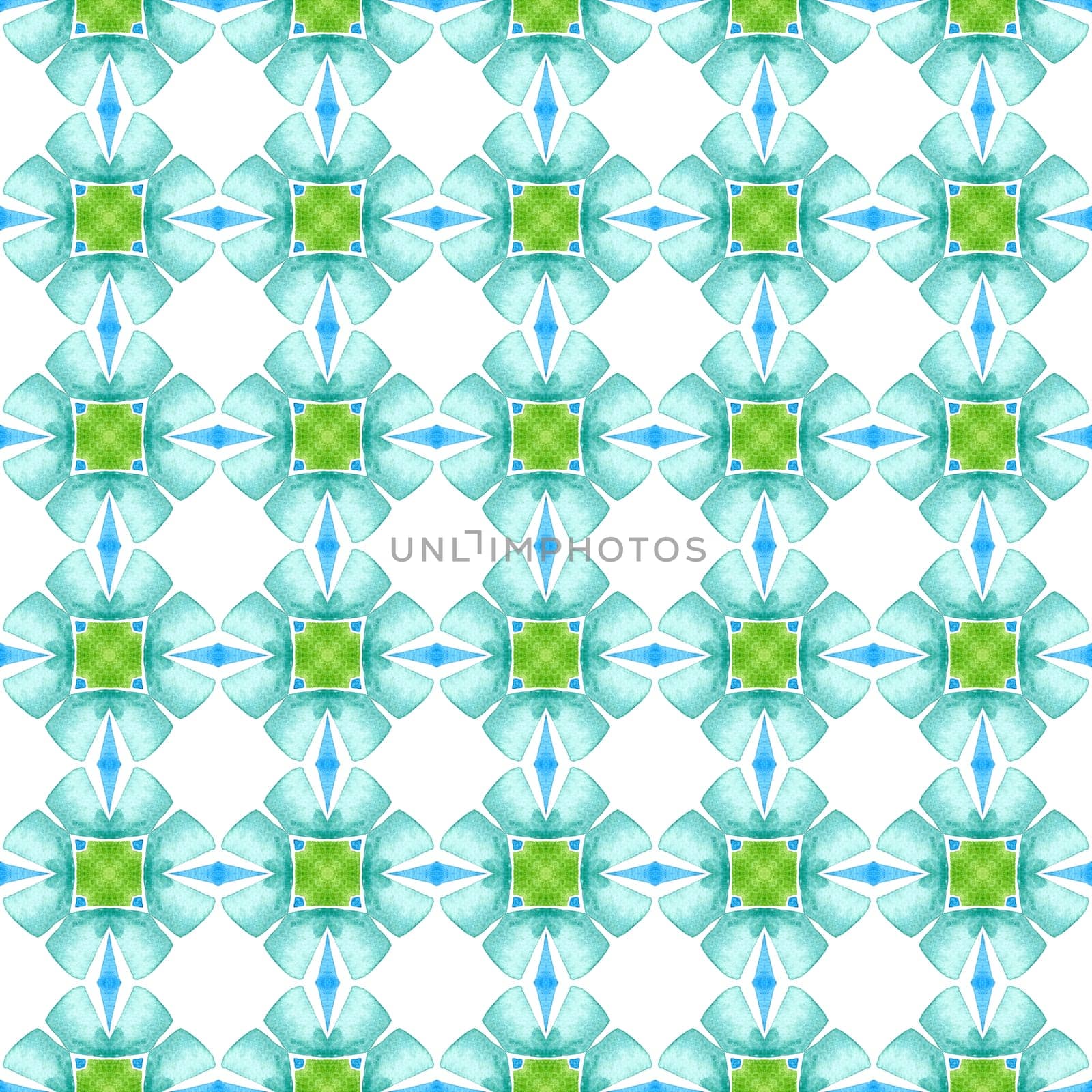 Chevron watercolor pattern. Green precious boho chic summer design. Textile ready juicy print, swimwear fabric, wallpaper, wrapping. Green geometric chevron watercolor border.