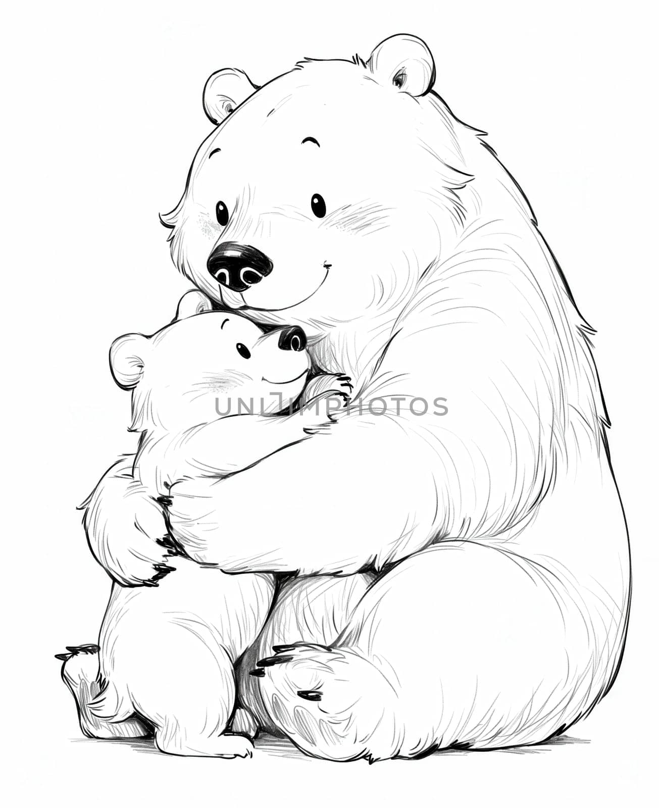 Coloring for kids, coloring animal, bear
