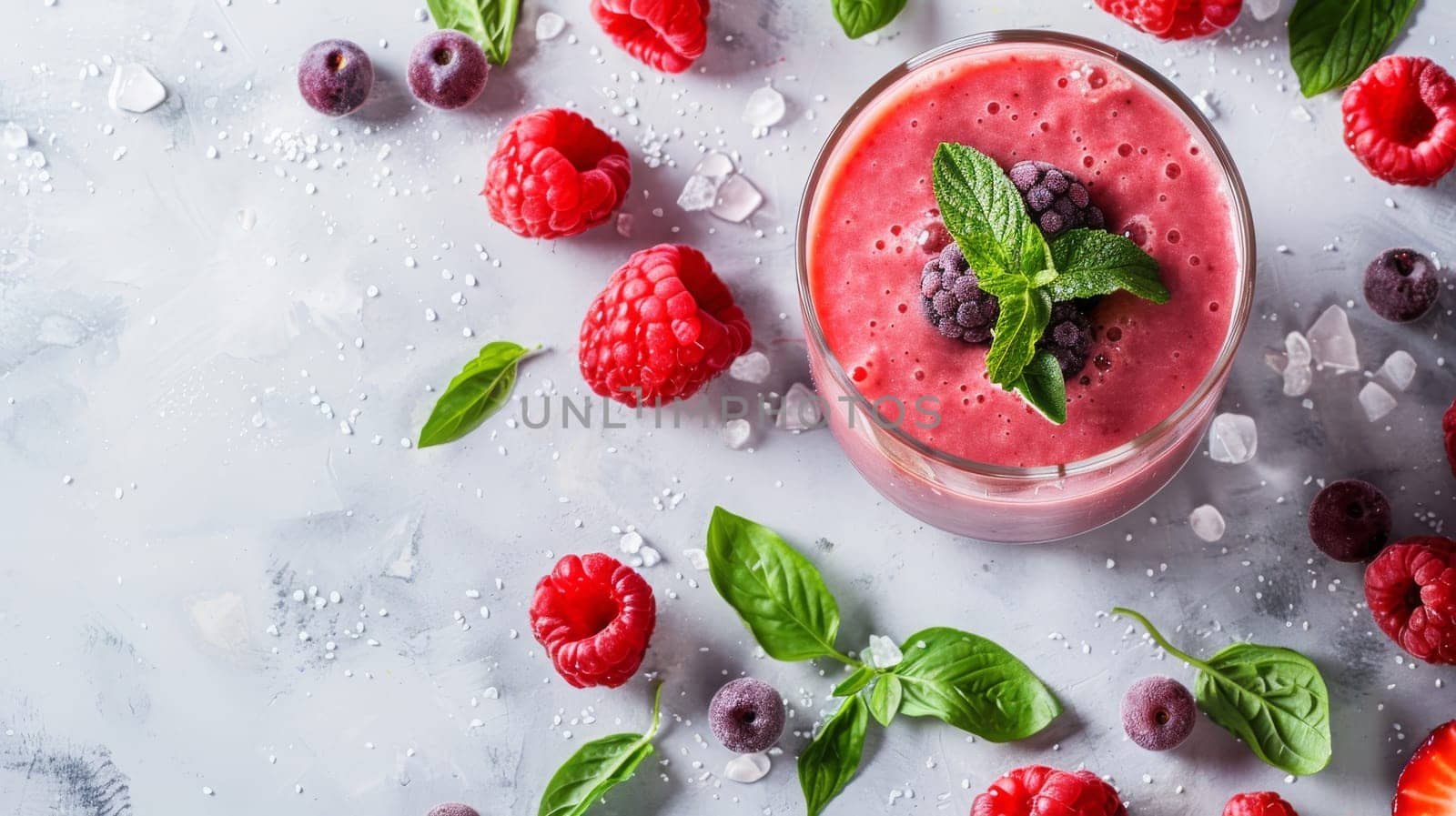 Colorful healthy smoothies and juices with fresh tropical fruits, Generative AI, drink