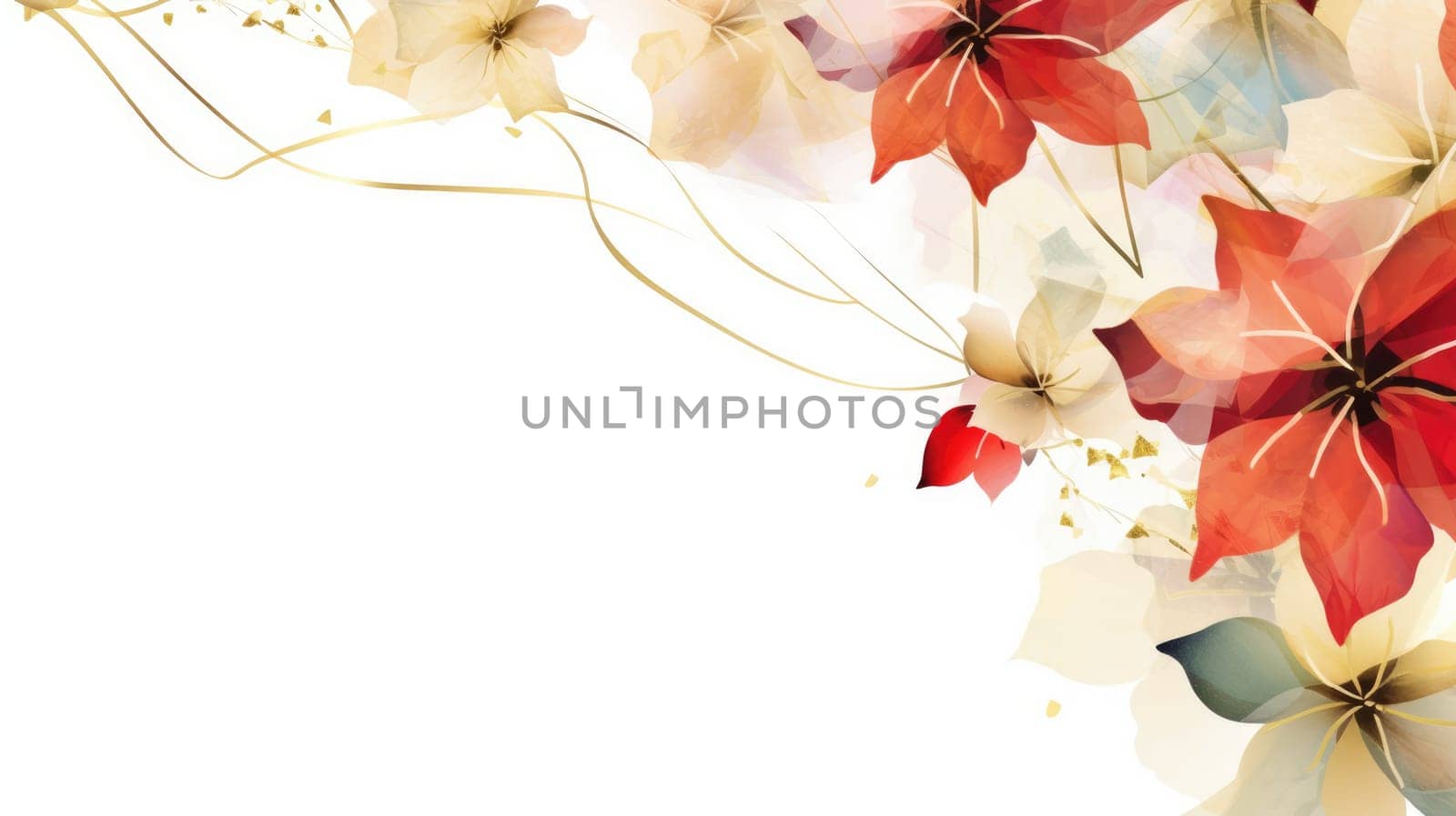 Watercolor abstract design for background of wedding or buzzy social media banner generative AI