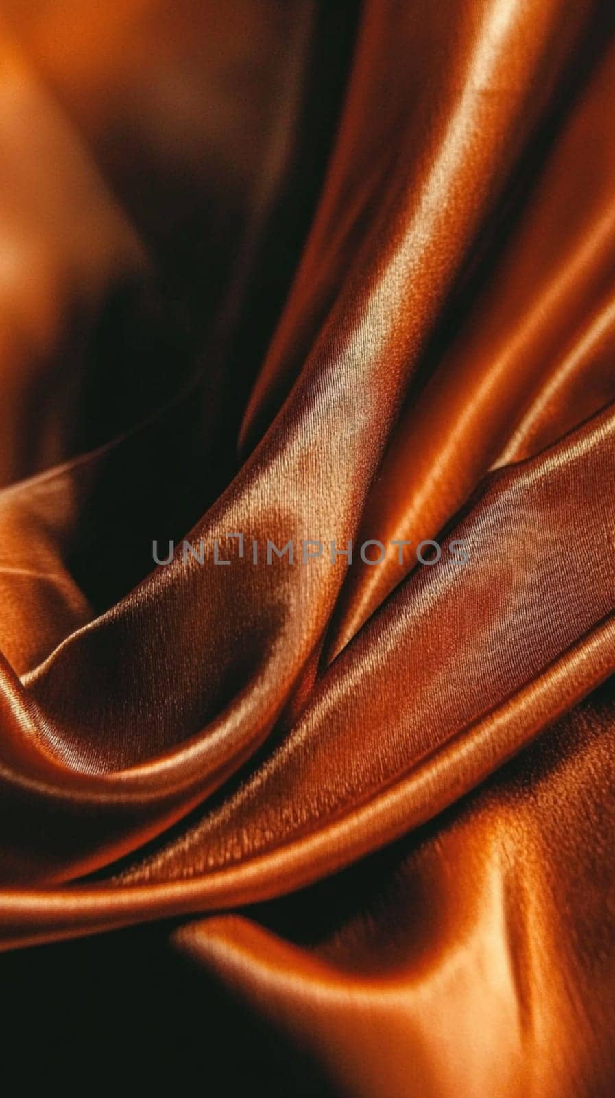 Red silk fabric with gold embroidery detailing laying on a surface, creating a luxurious and elegant textile background