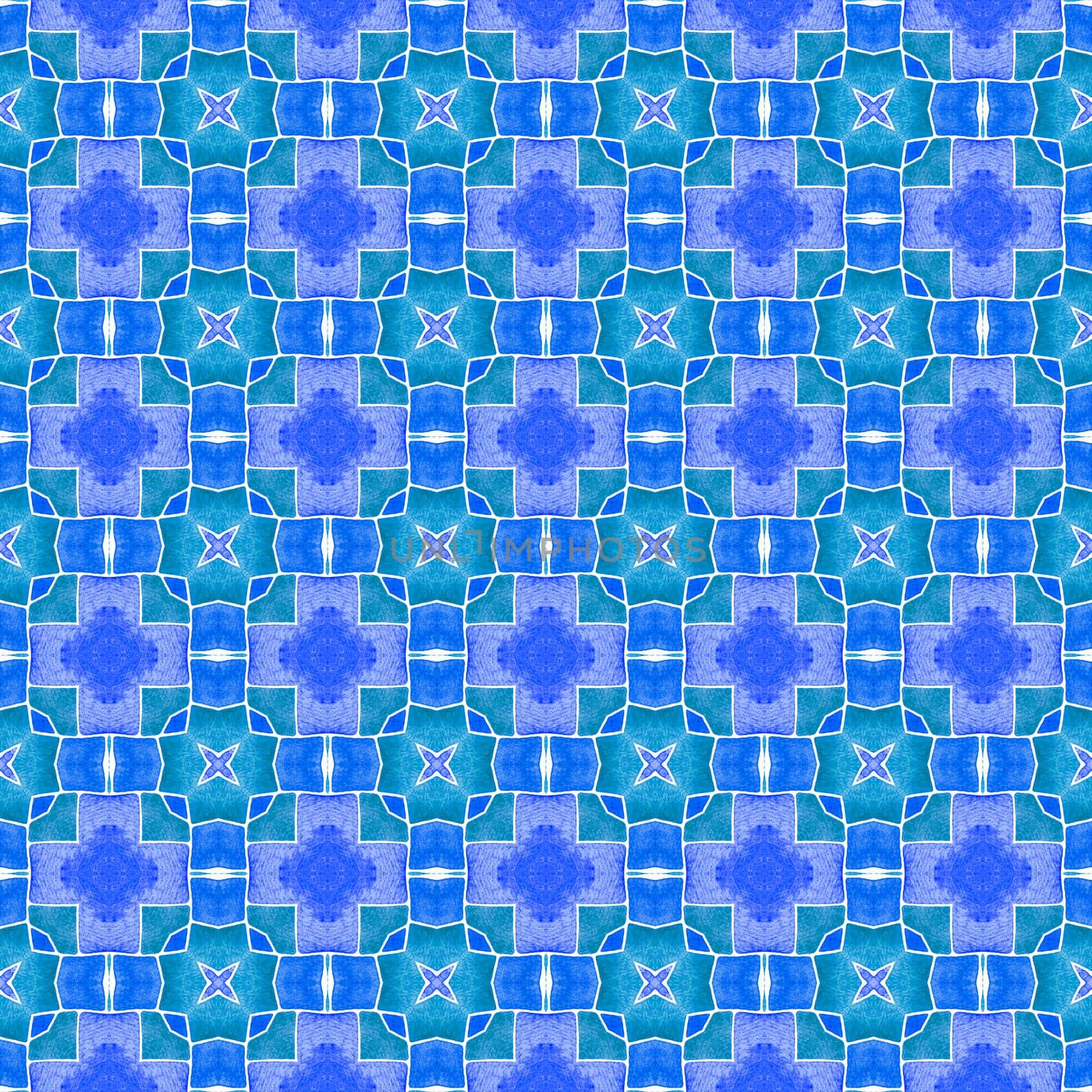 Repeating striped hand drawn border. Blue beautiful boho chic summer design. Textile ready graceful print, swimwear fabric, wallpaper, wrapping. Striped hand drawn design.