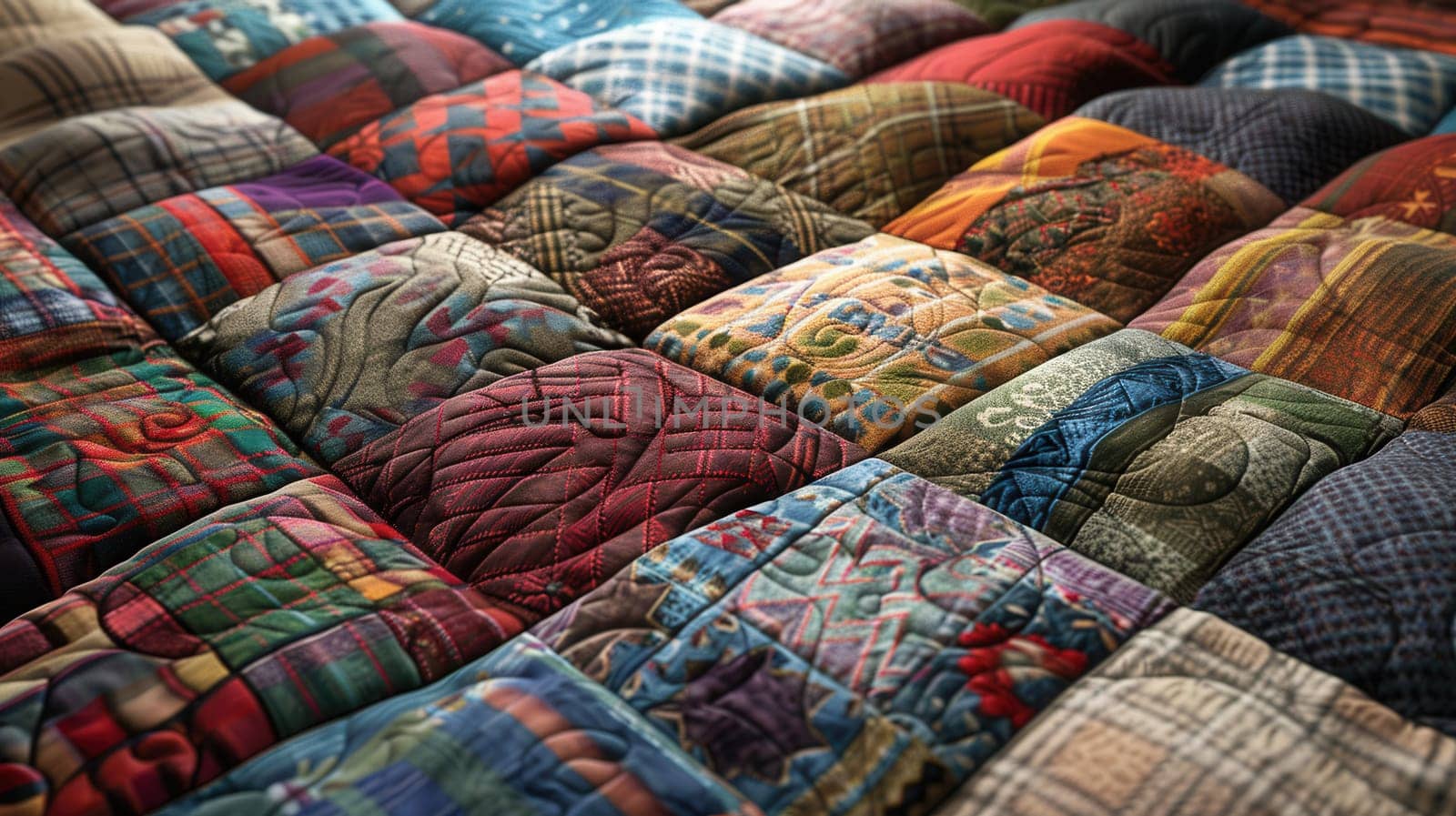 Patchwork quilt texture abstract backdrop