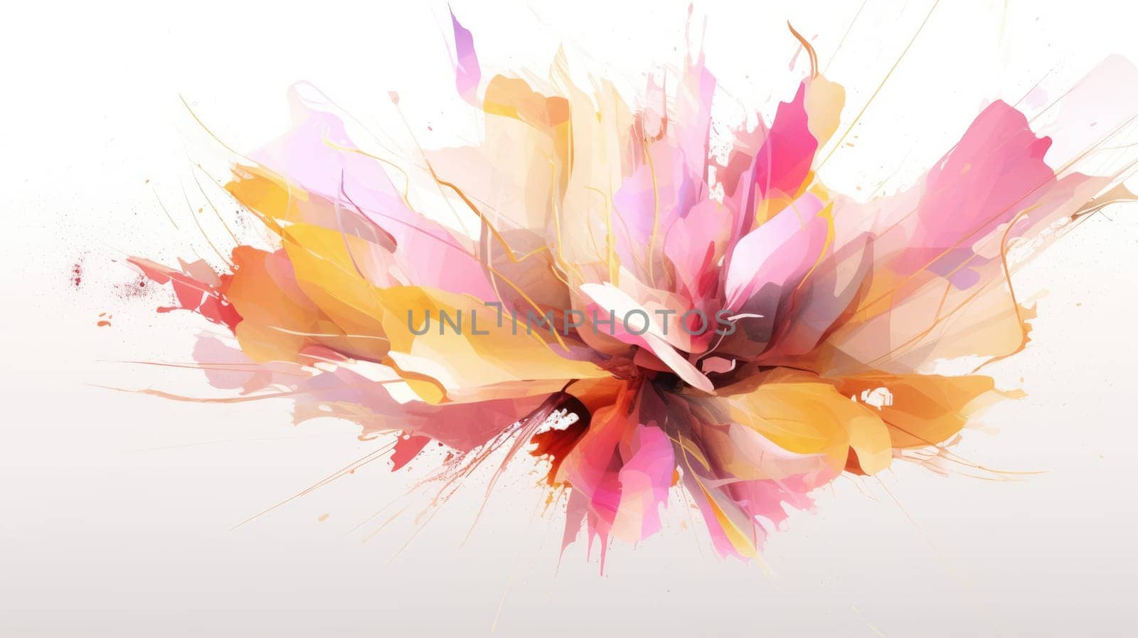 Watercolor abstract design for background of wedding or buzzy social media banner generative AI