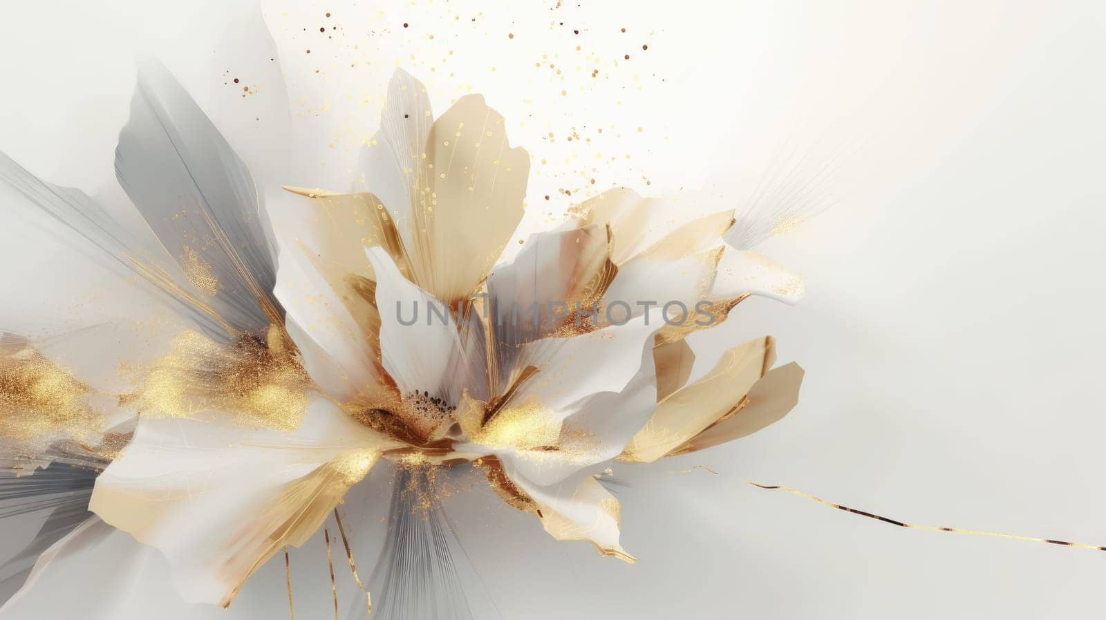 Watercolor abstract design for background of wedding or buzzy social media banner on white background generative AI