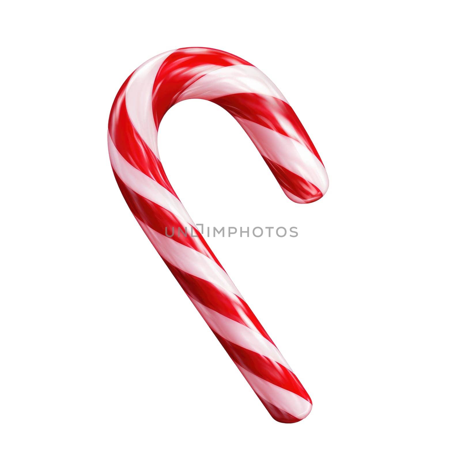 Candy cane isolated on white background by natali_brill