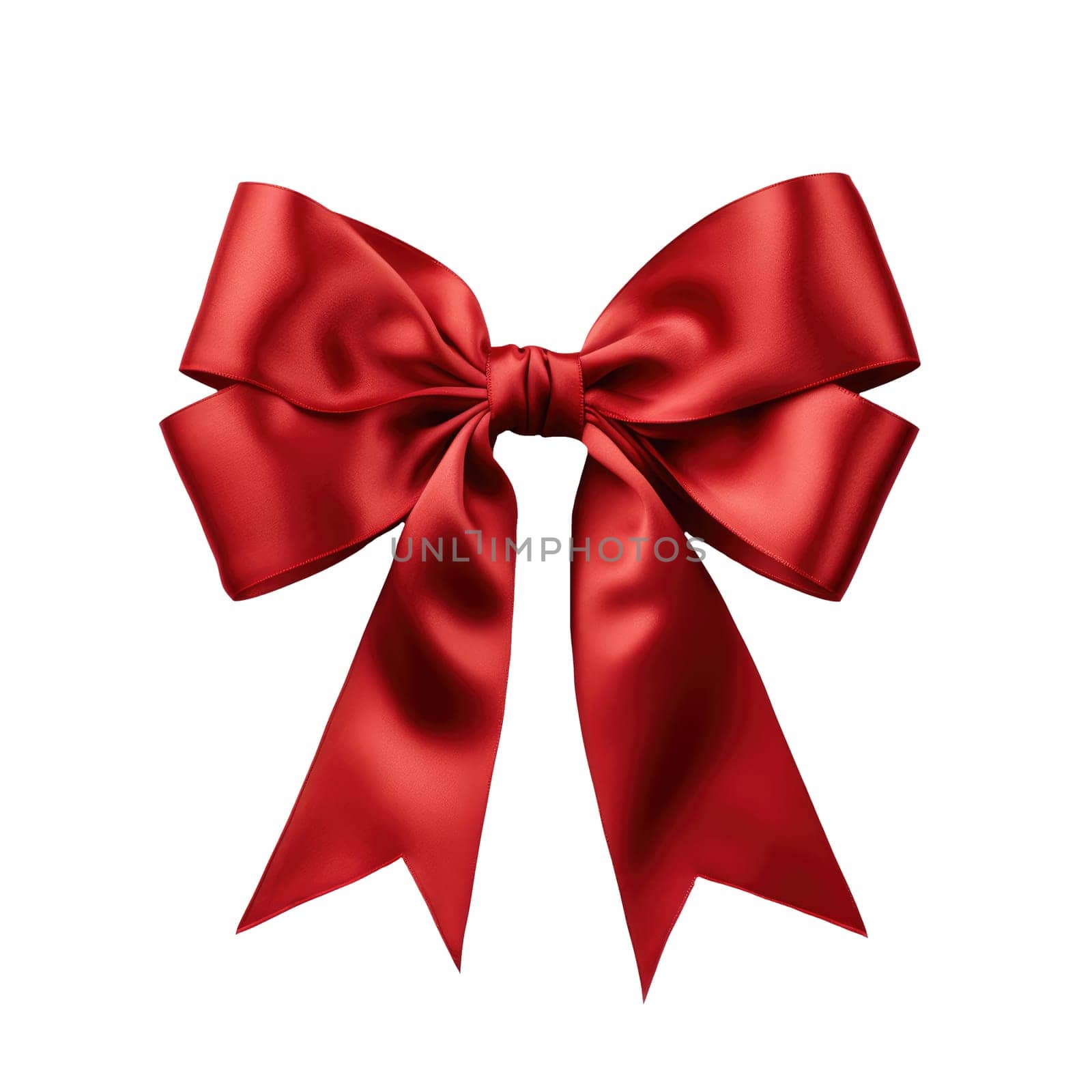 Red ribbon bow isolated on white background by natali_brill
