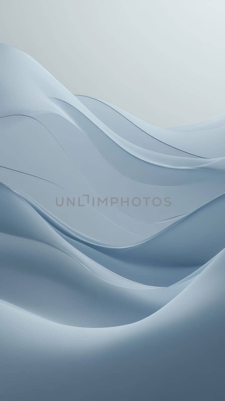Smooth flowing abstract blue waves in minimalistic style.