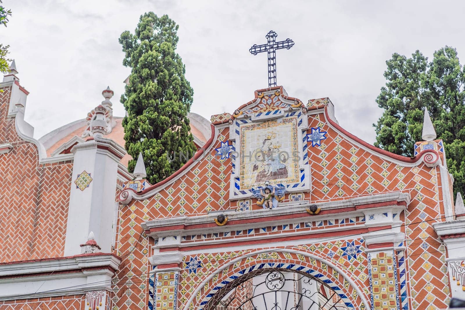 Colorful colonial streets of Puebla, Mexico. Vibrant architecture, cultural heritage, and historic charm concept.