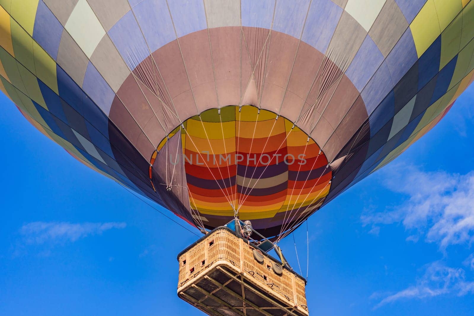 An aerial view of hot air balloons above the Teotihuacan pyramid. Adventure travel, cultural heritage, and aerial exploration concept.
