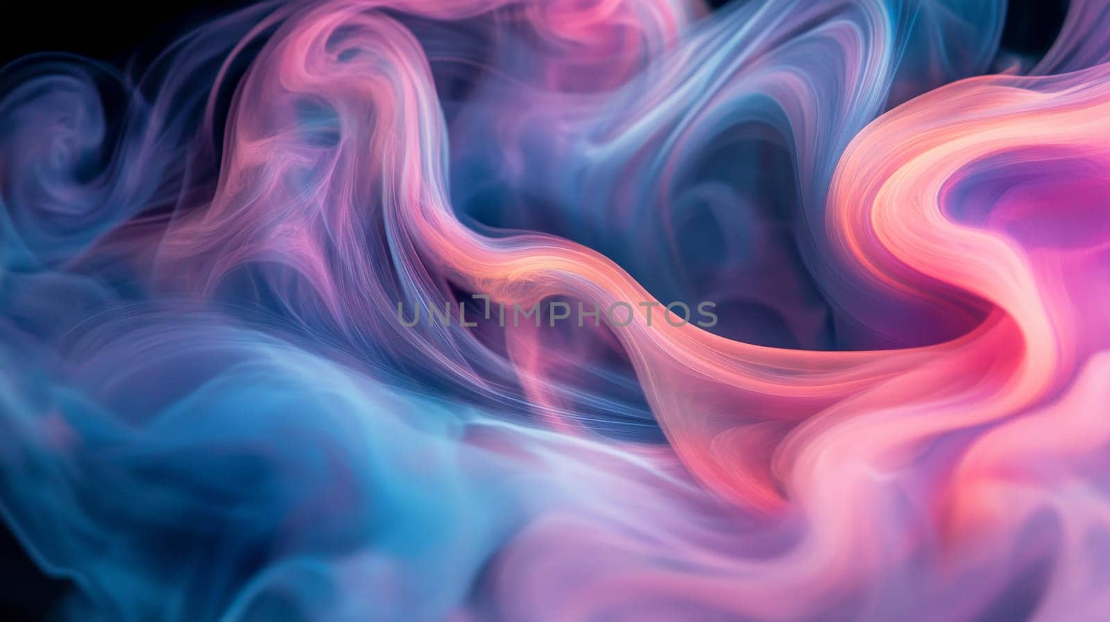 Abstract swirling colorful smoke, creative background.
