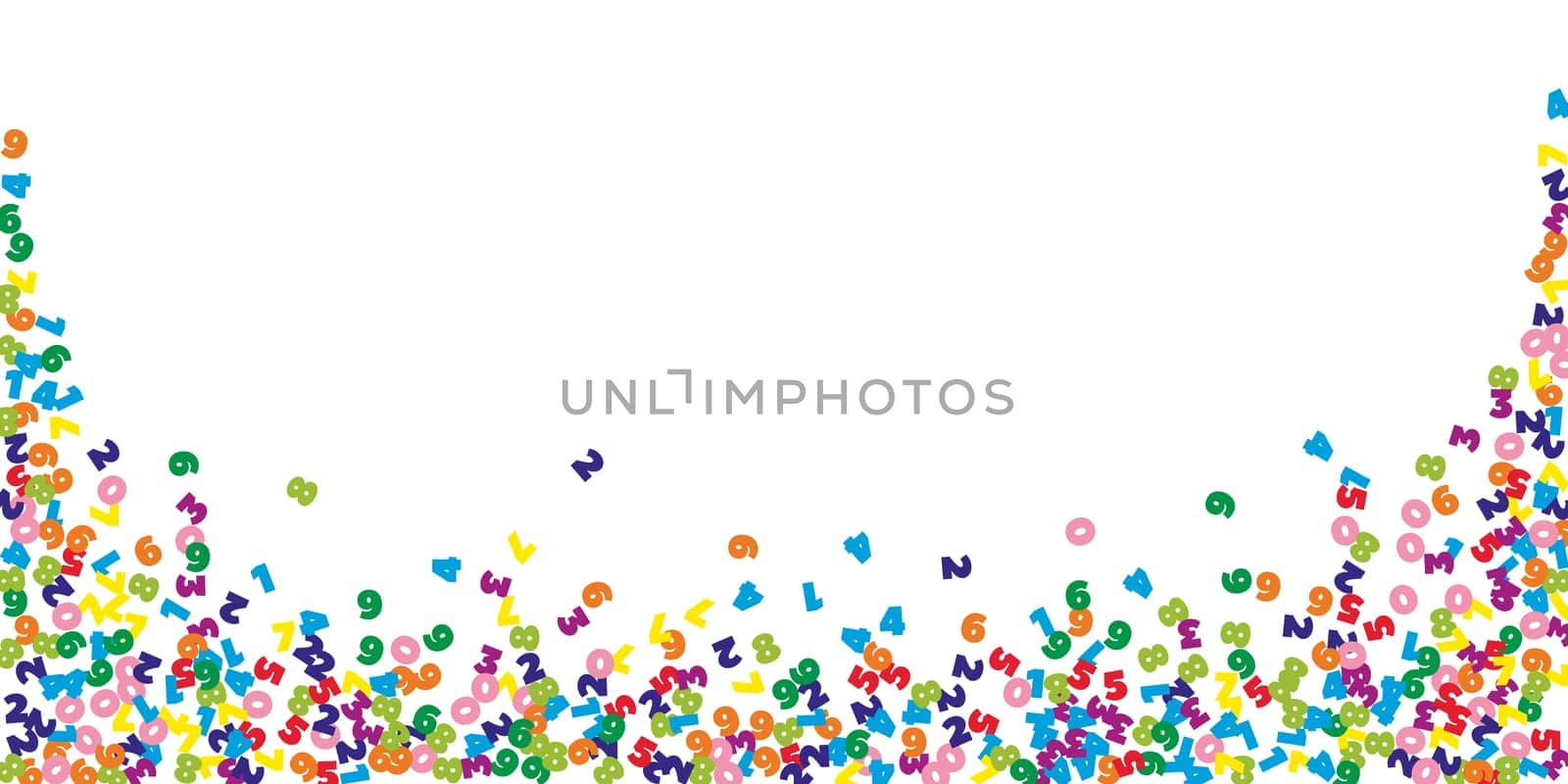 Flying latin letters. Colorful childish scattered charachters of English alphabet. Foreign languages study concept. Back to school banner .