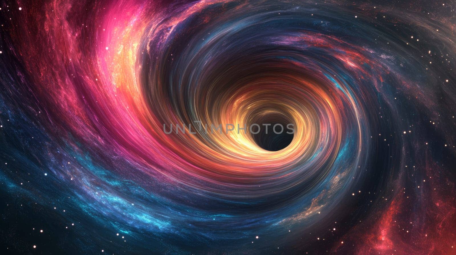Colorful cosmic vortex in deep space, mesmerizing and mysterious concept.