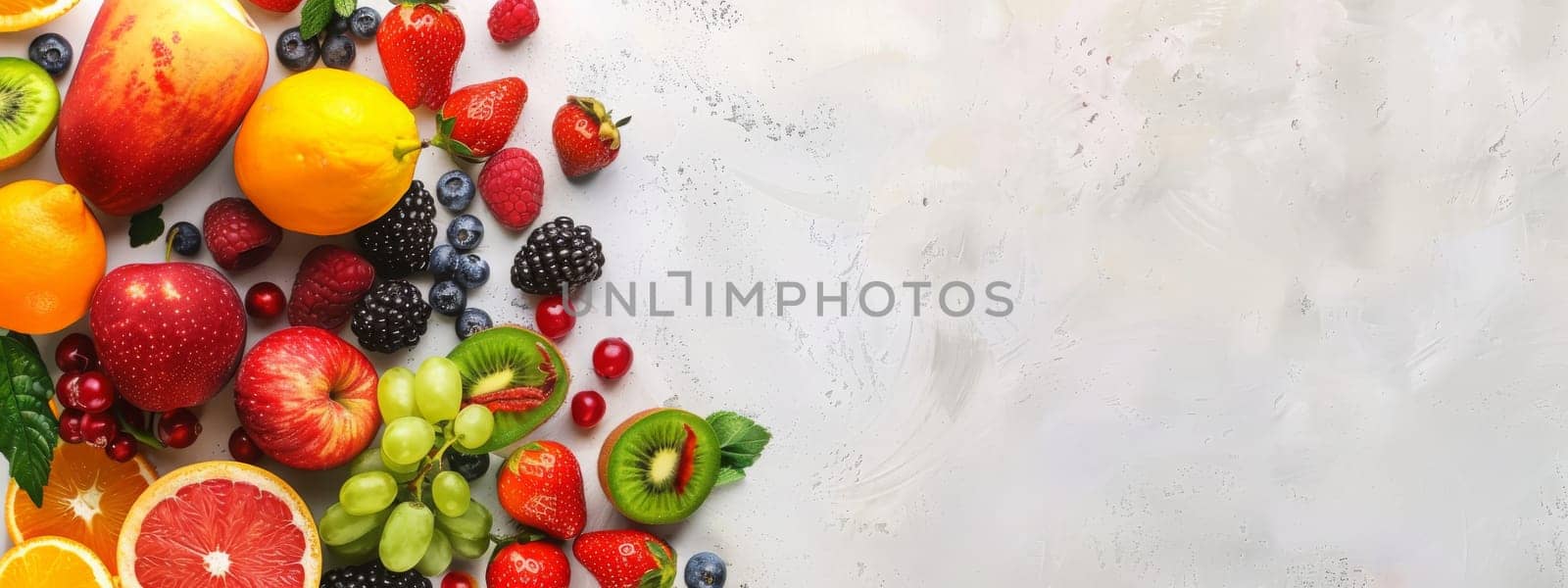 fruits on a light table, selective focus, Generative AI, drink