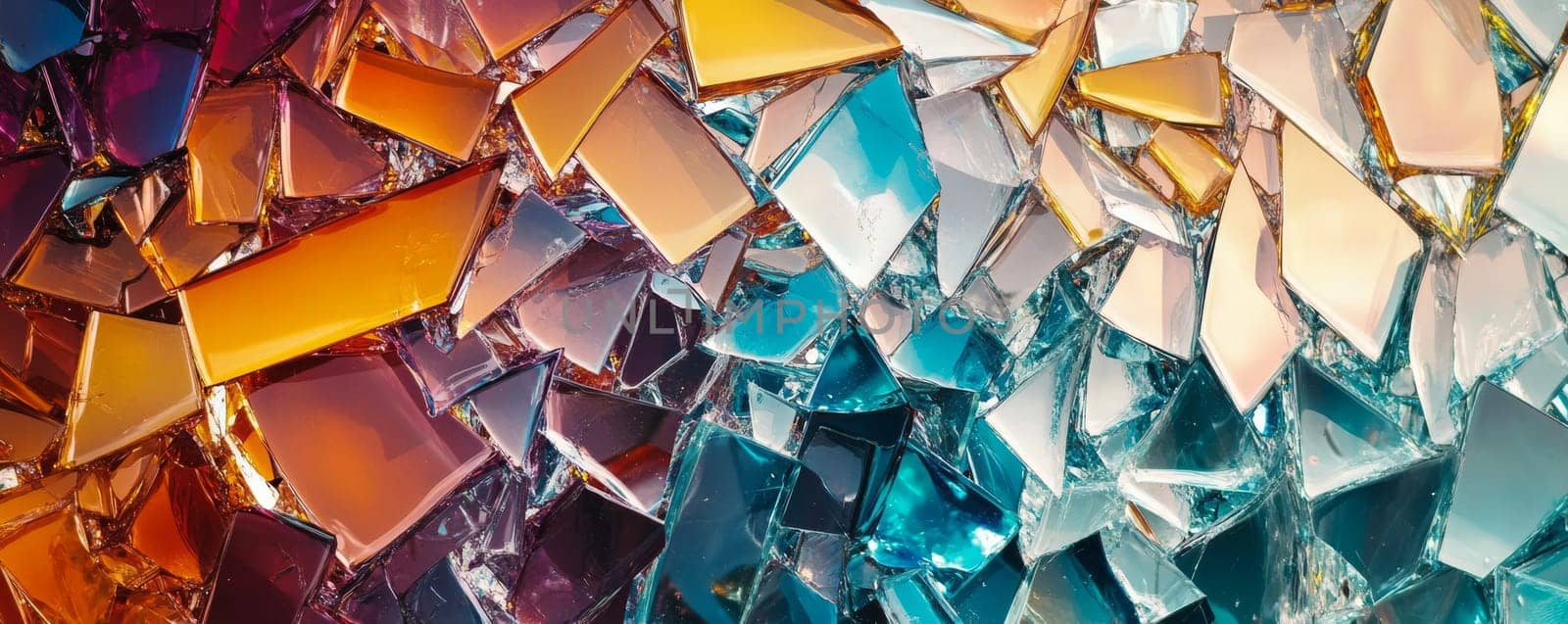 Colorful abstract geometric glass shards pattern.
