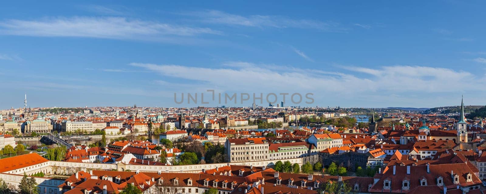 Panoramic view of Prague from Prague Castle by dimol