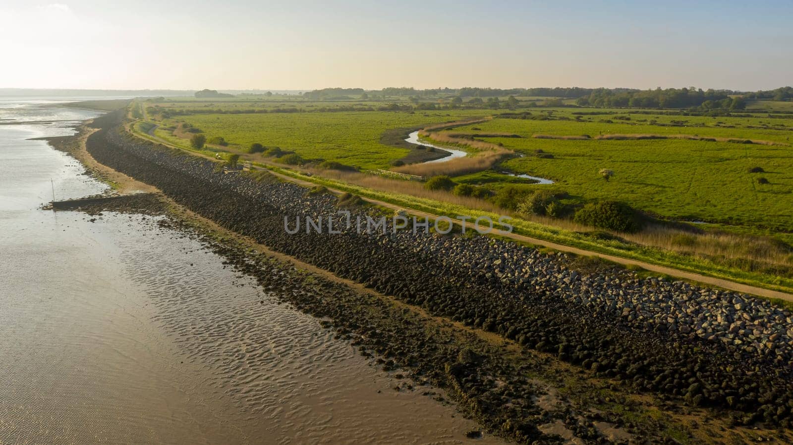 Brightlingsea at sunset with stunning light special seaside day, Essex, England, UK