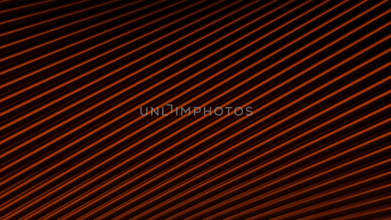 Parallel colorful diagonal narrow lines flowing slowly on a black background. Motion. Glowing stripes