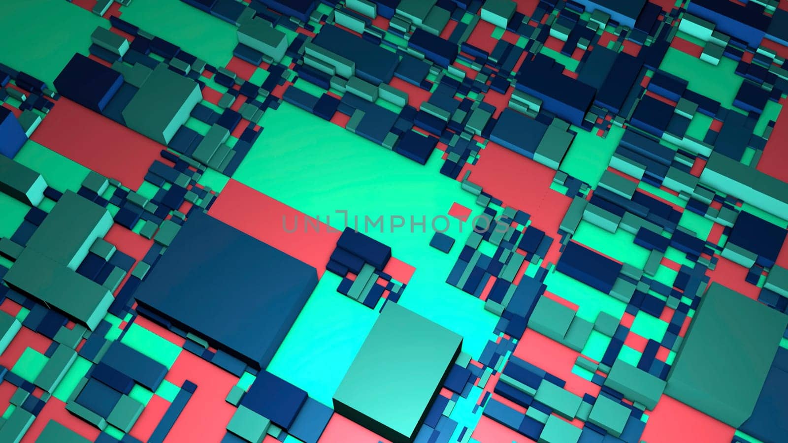 A bright composition of rectangles of different sizes.Motion.Multi-colored figures in animation that move and change sizes. High quality 4k footage