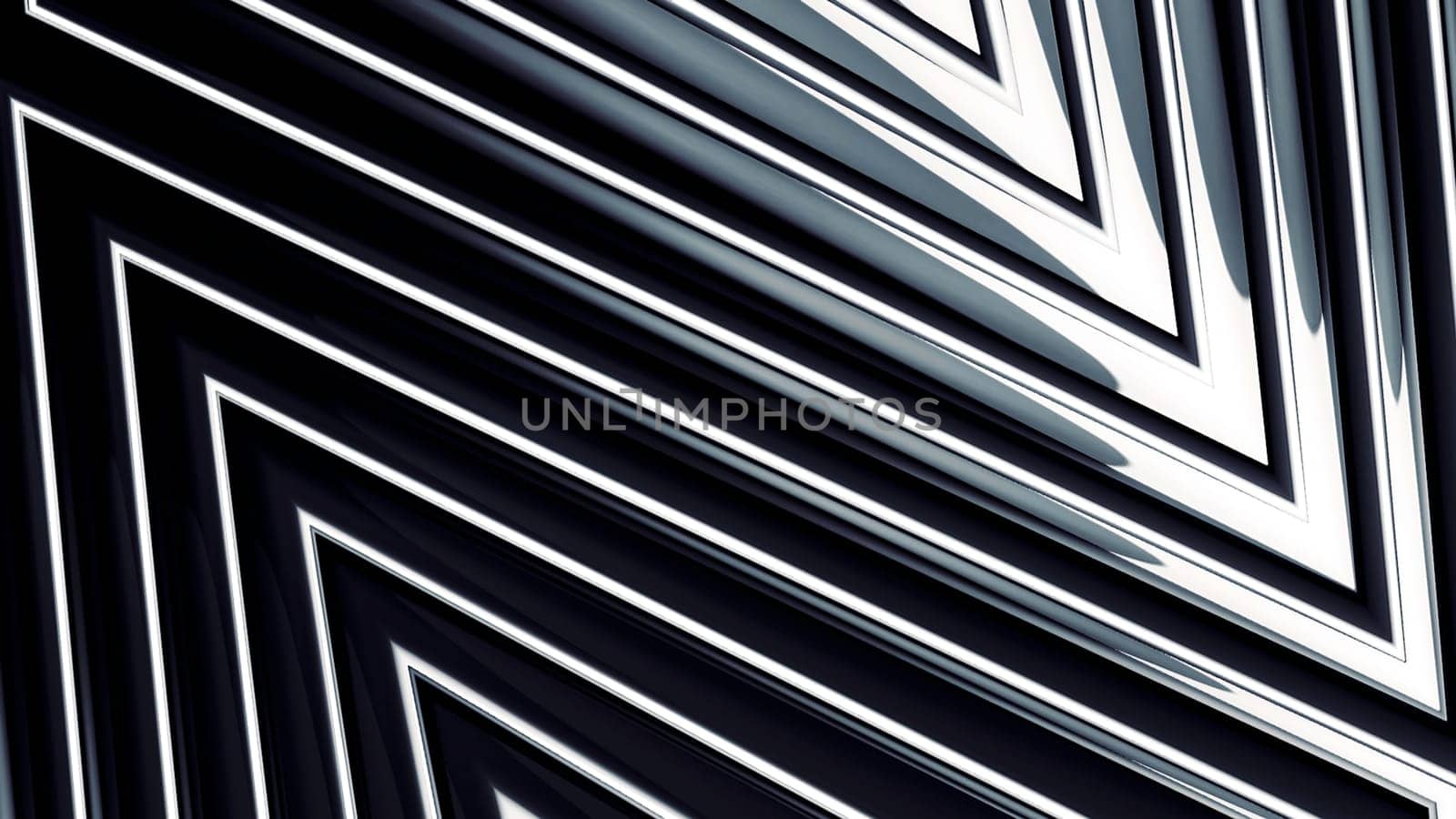 Abstract colorful optical illusion with slowly moving triangular shapes. Motion. Glowing surface with angles