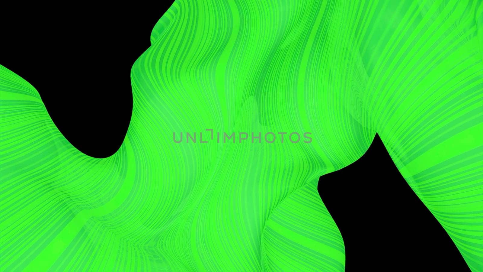 Dizzying flow with wavy lines. Design. Wavy stripes move with stripes. Liquid strip with wavy bends.