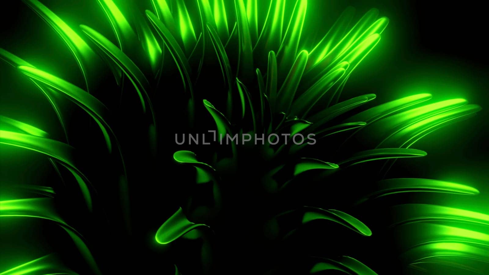 Green and purple background. Design.Bright rays of light in the animation move flying apart in opposite directions. High quality 4k footage