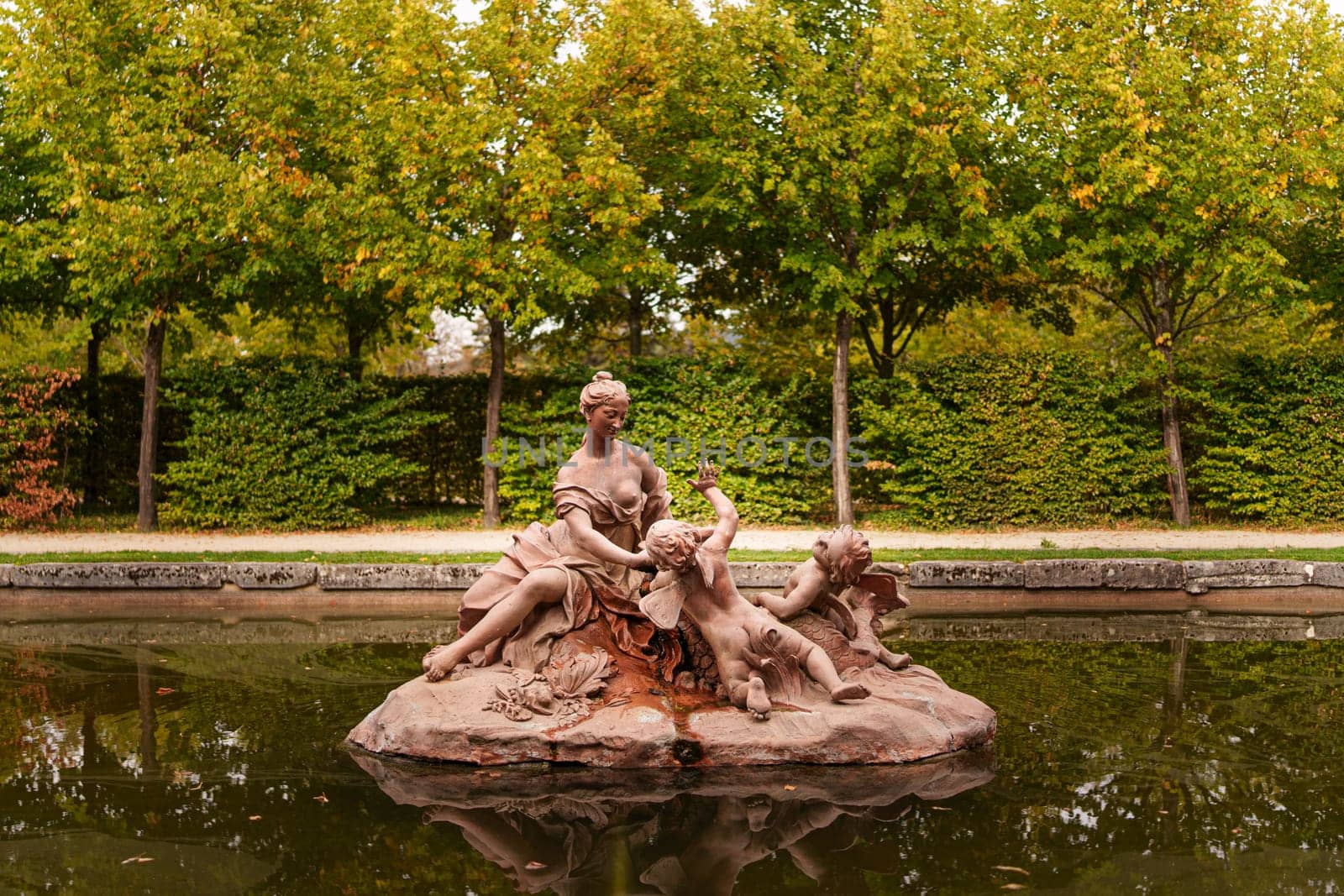 The Fan Fountain in the gardens of the palace of La Granja de San Ildefonso, in Spain