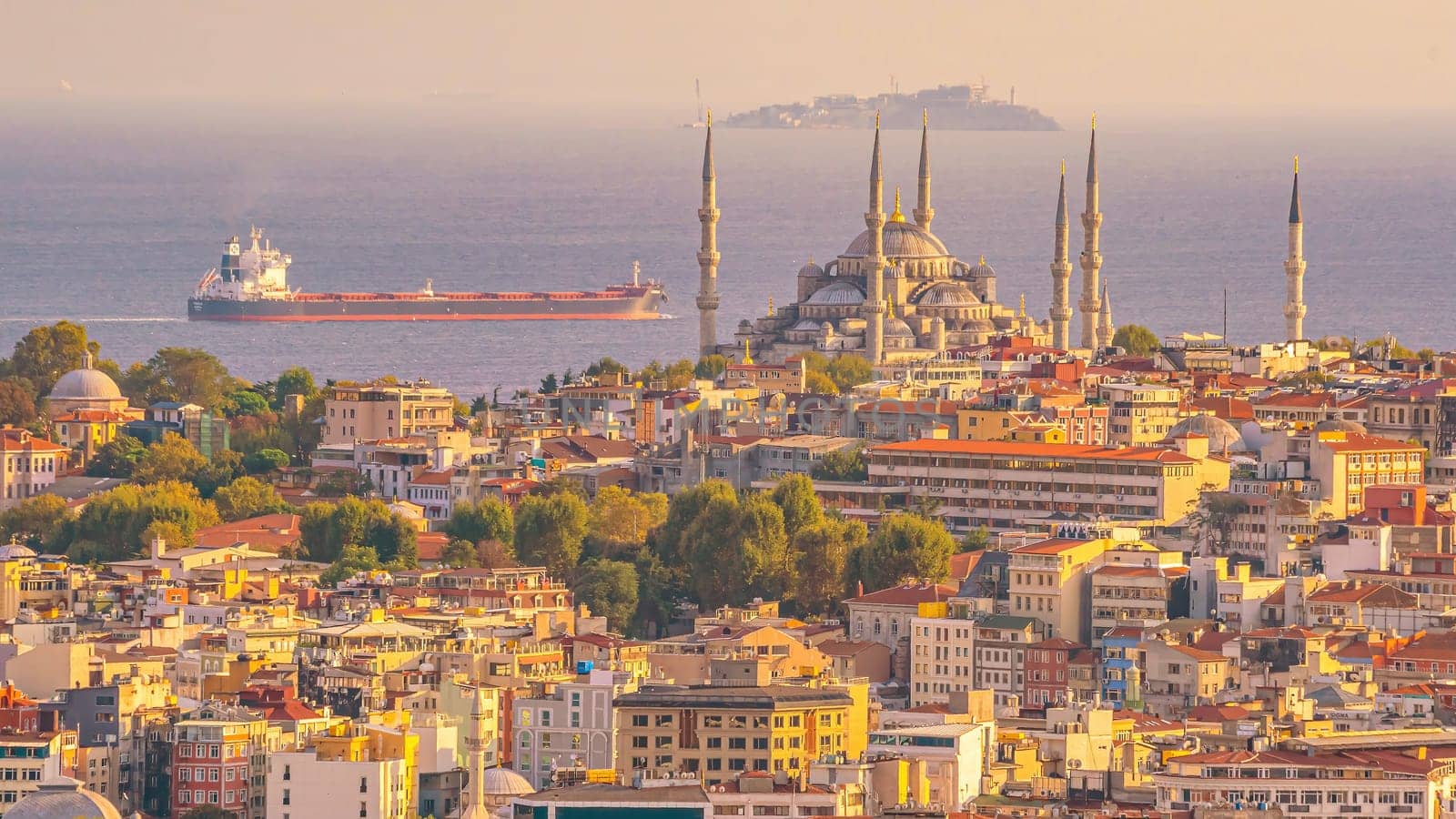 Downtown Istanbul skyline cityscape of Turkey