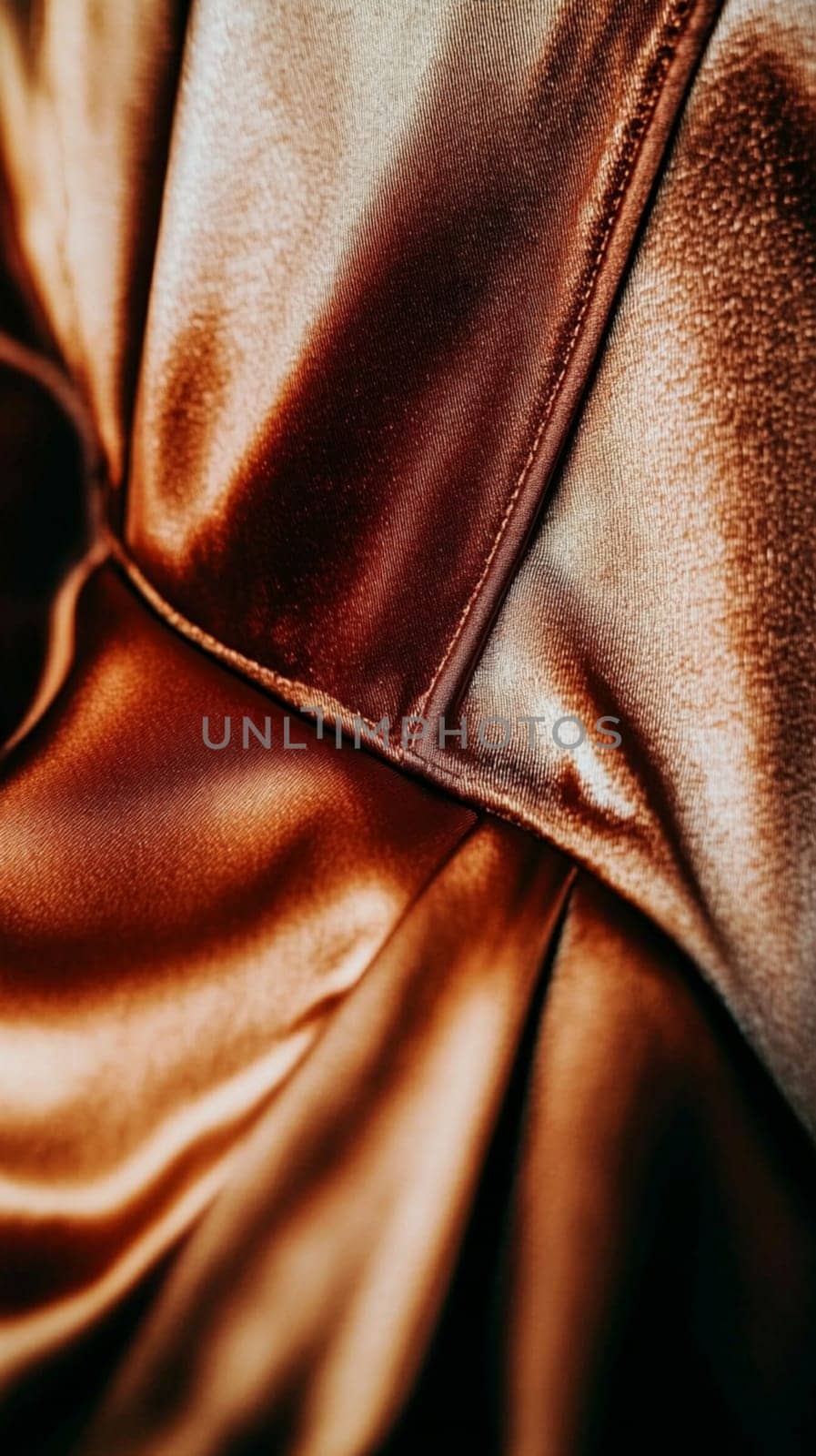 Flowing gracefully in soft folds, the smooth golden silk exudes warmth and coziness, perfect for fashion or interior decor