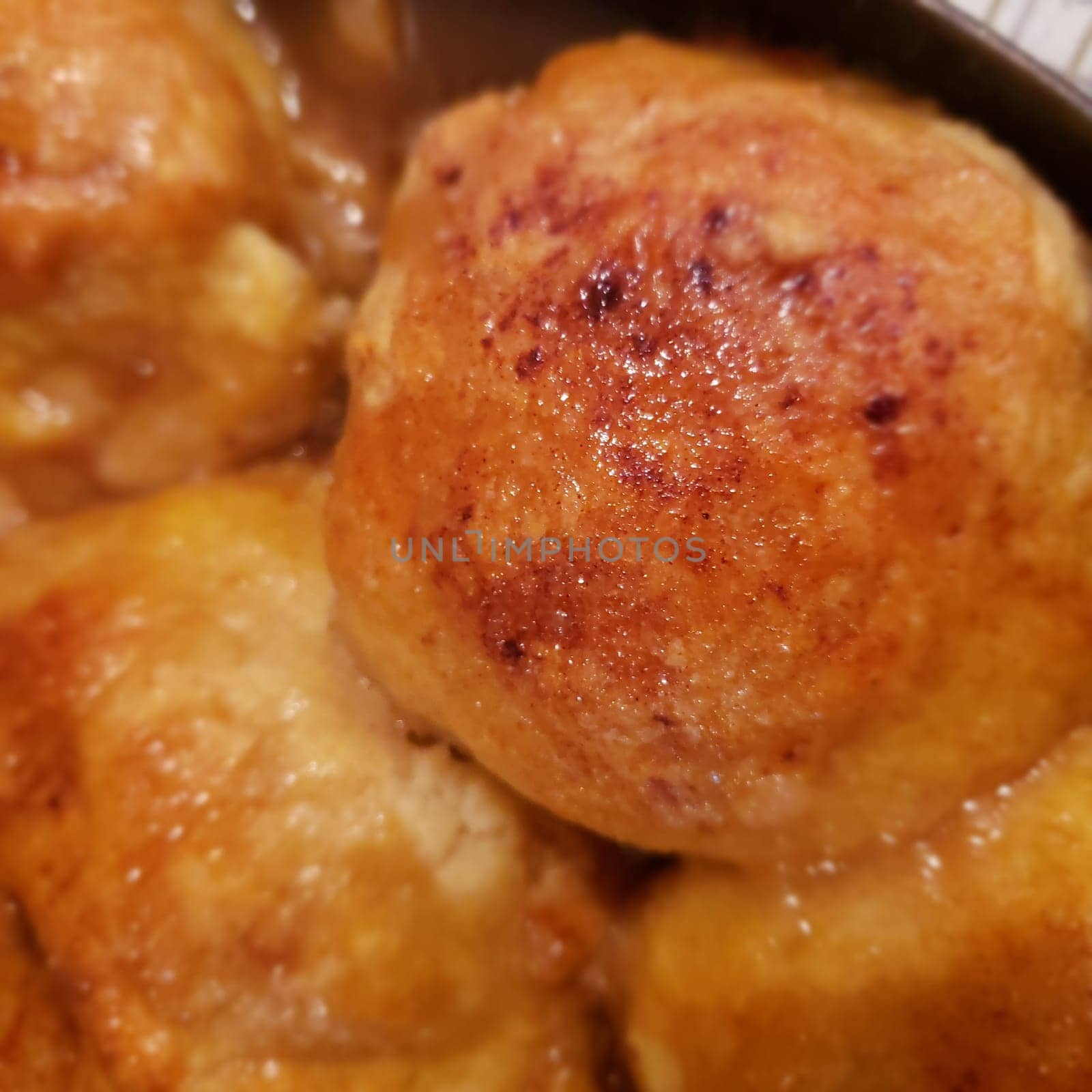View of Fresh Apple Dumplings Right Out of the Oven